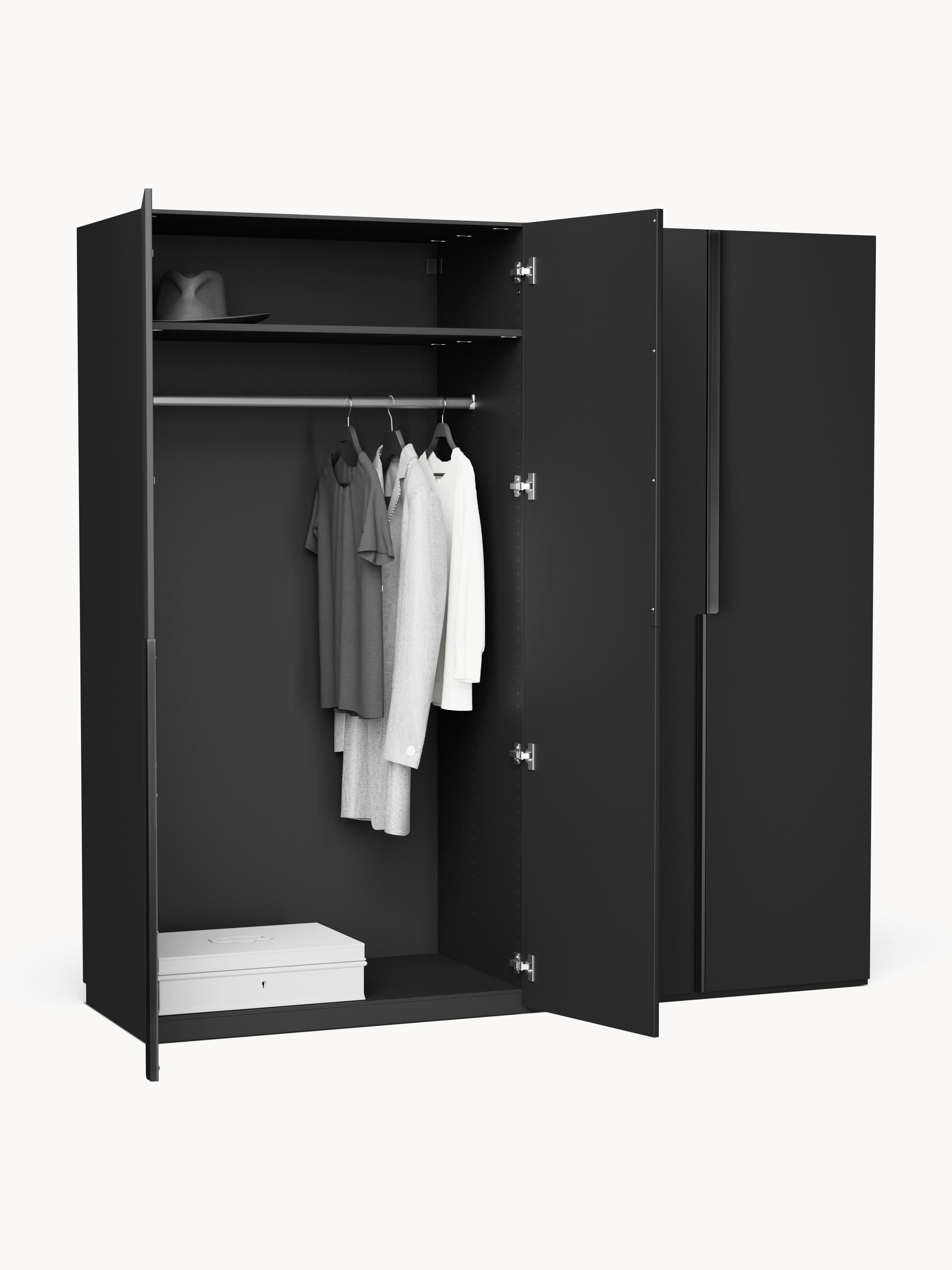 Leon Modular Hinge Door Wardrobe, 200 cm Wide, in various sizes