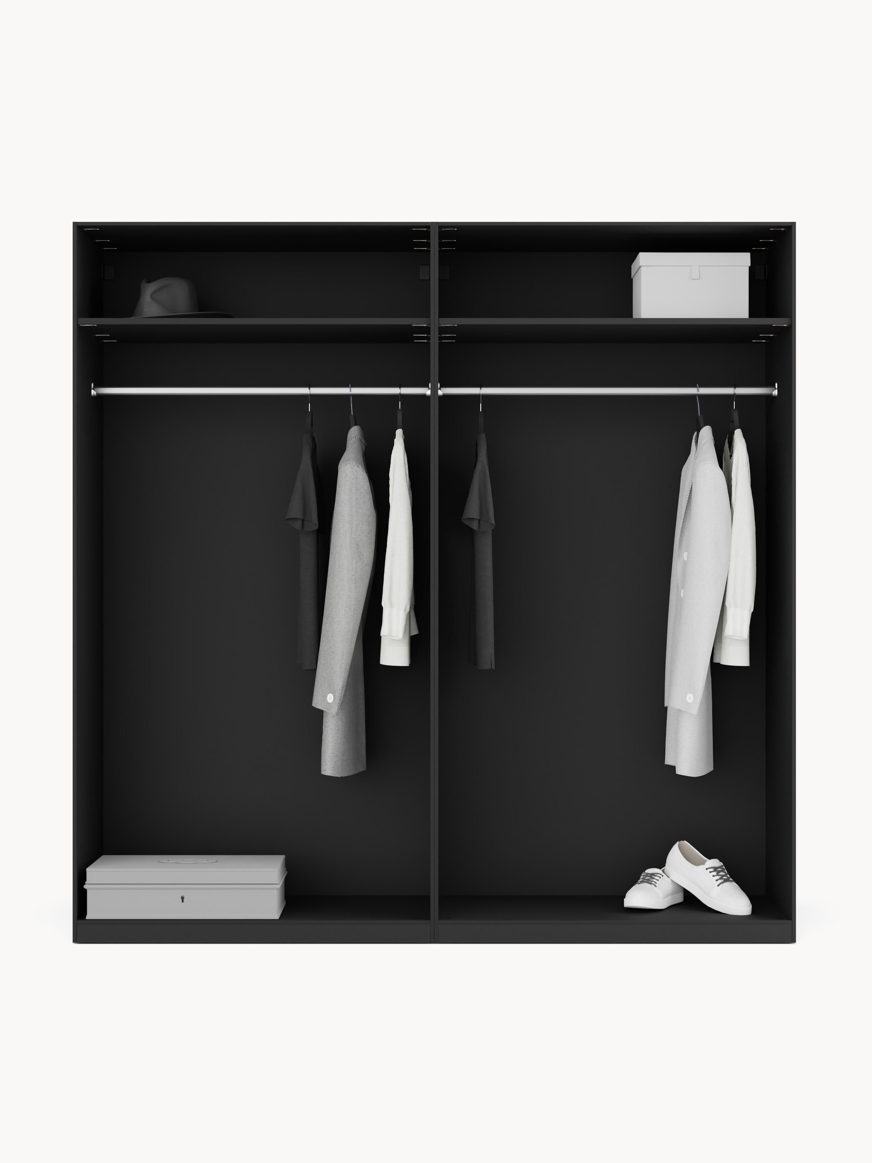 Leon Modular Hinge Door Wardrobe, 200 cm Wide, in various sizes