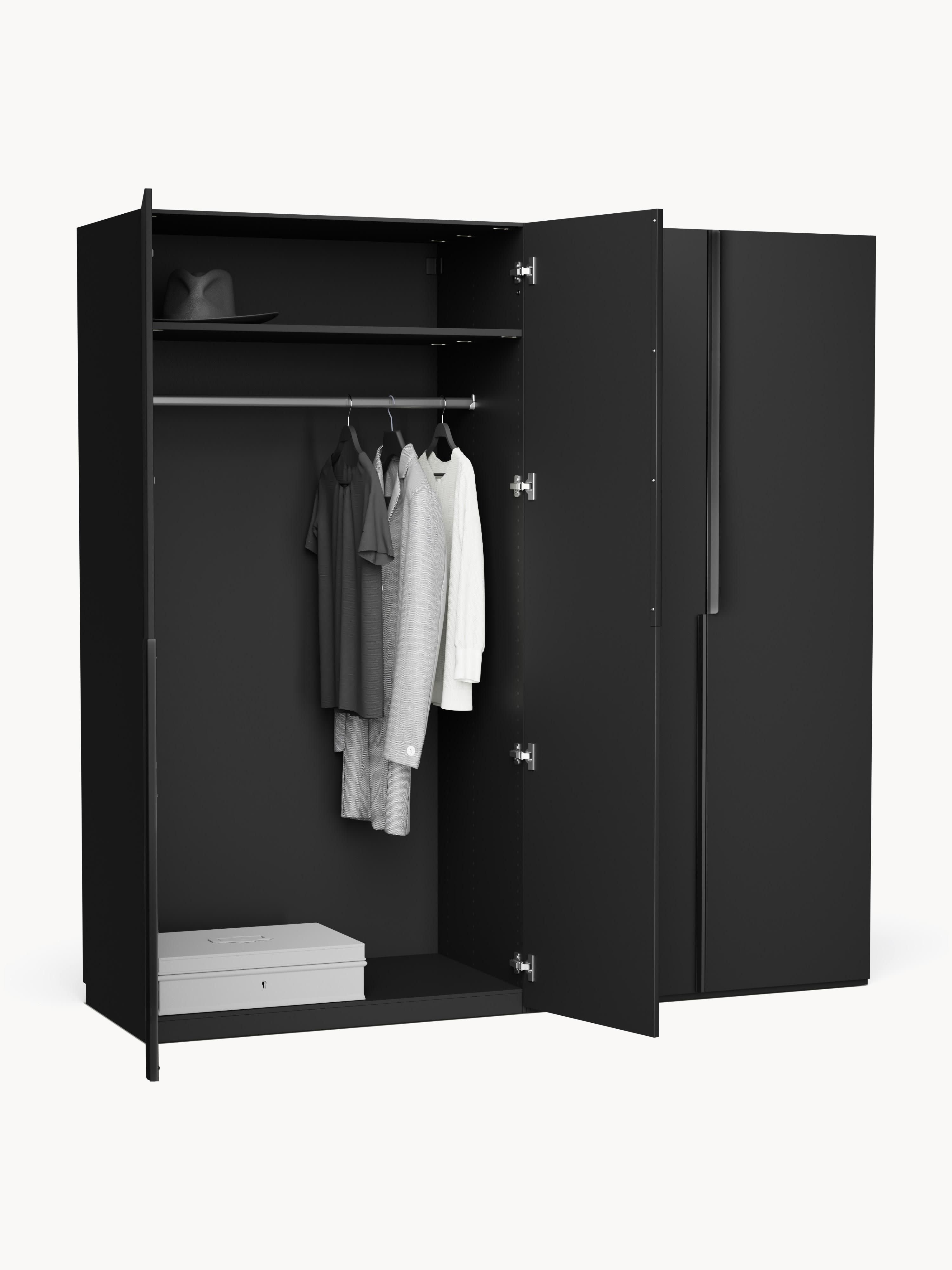 Leon Modular Hinge Door Wardrobe, 200 cm Wide, in various sizes
