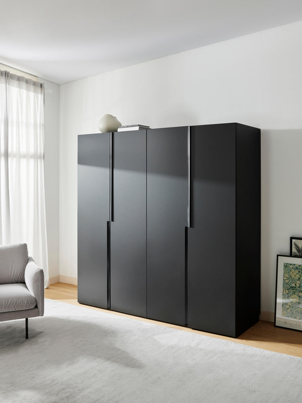 Leon Modular Hinge Door Wardrobe, 200 cm Wide, in various sizes