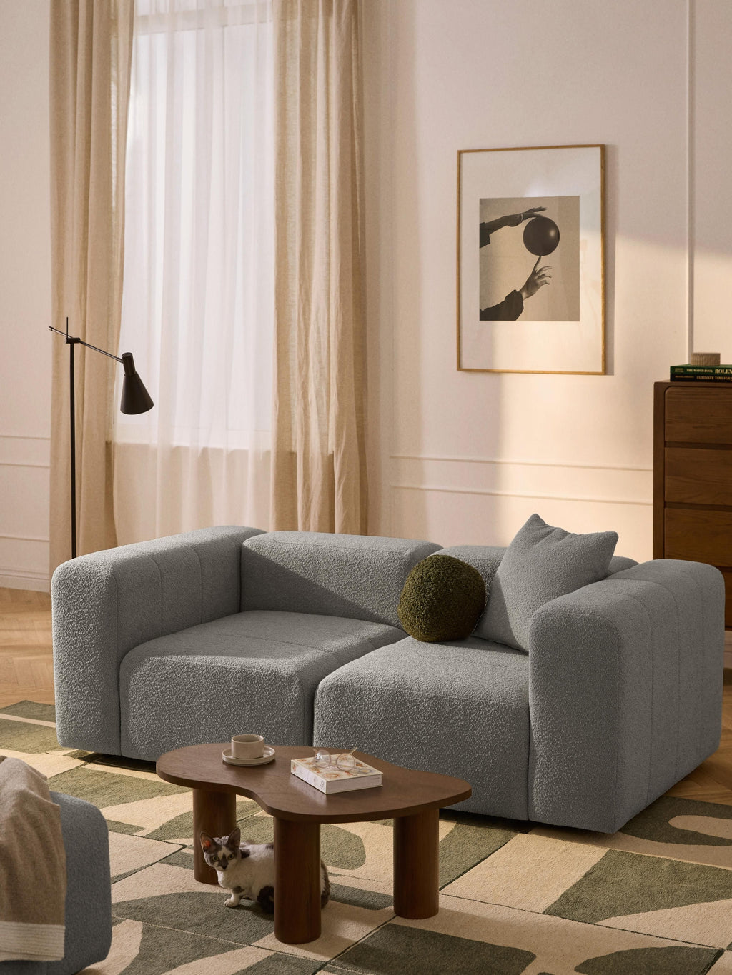 Lena Bouclé Modular Sofa (2-seater)
