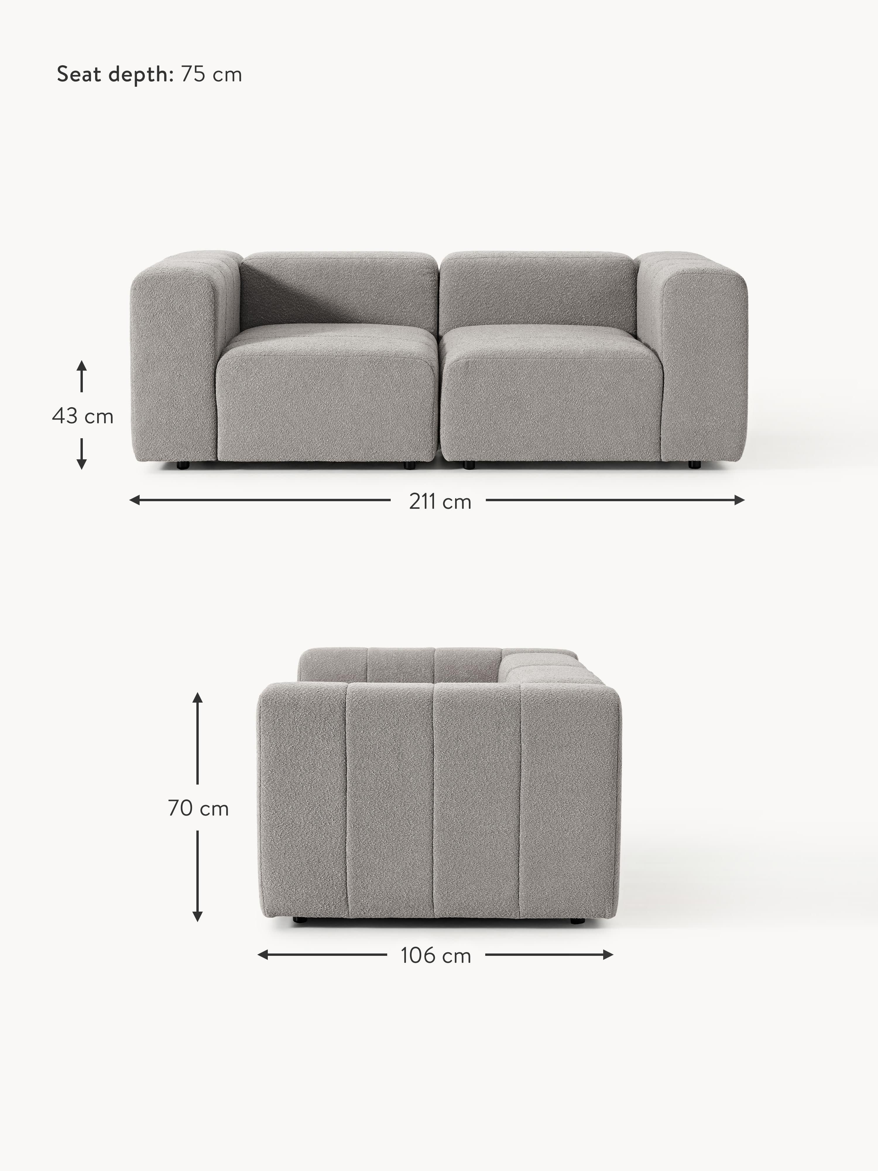Lena Bouclé Modular Sofa (2-seater)