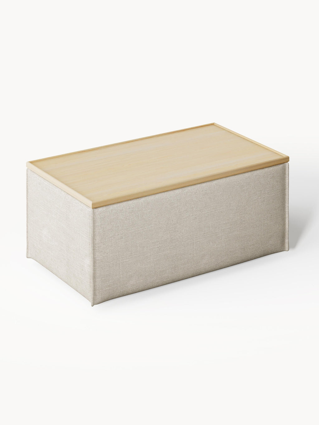 Lennon Linen Blend Ottoman with Storage