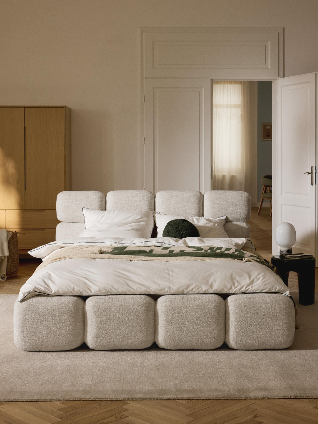 Tayla Upholstered Bouclé Bed