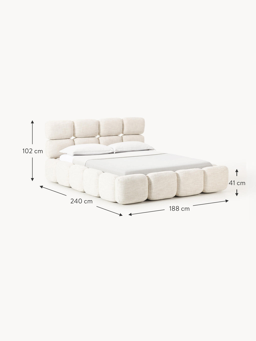 Tayla Upholstered Bouclé Bed