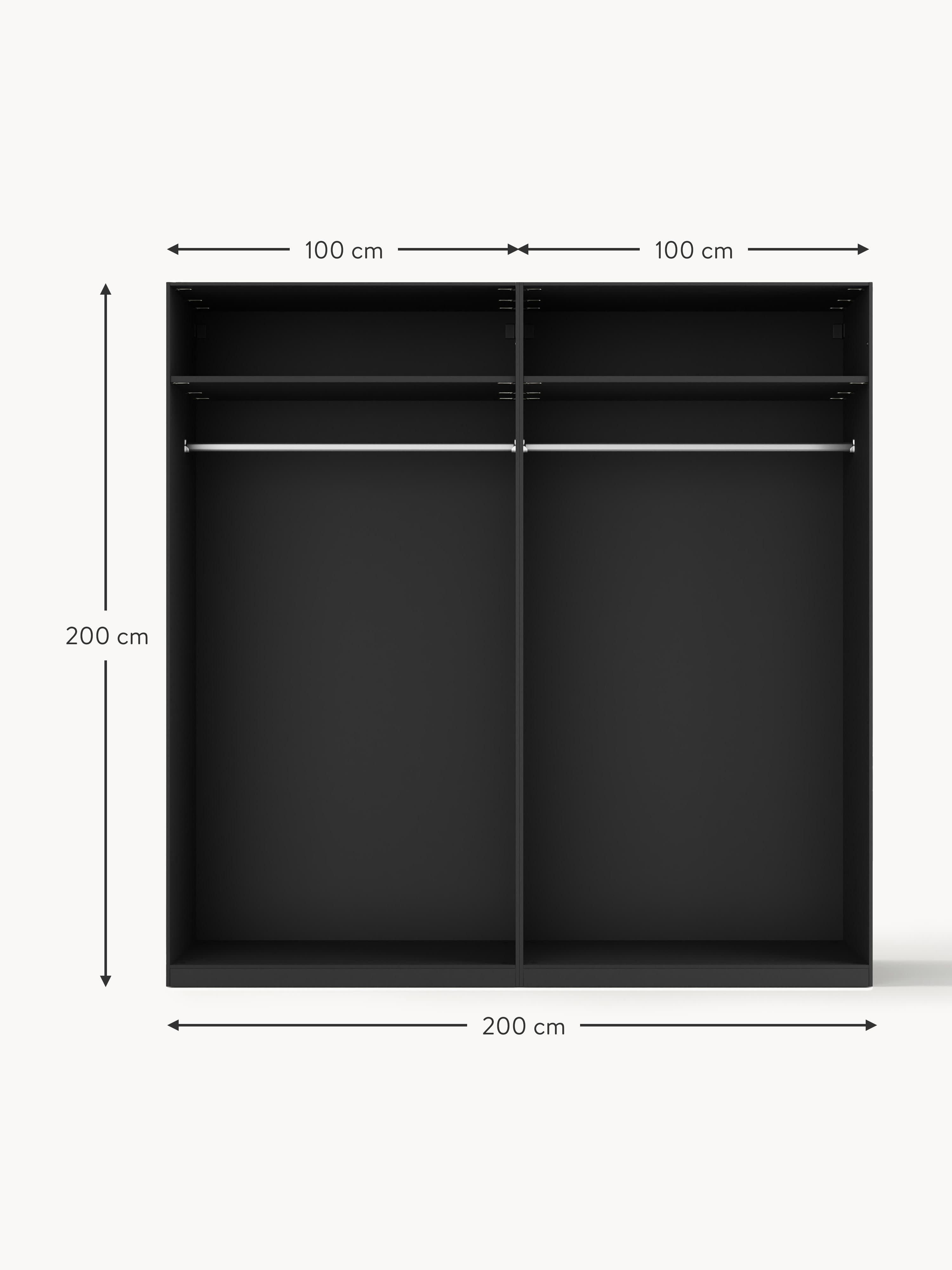 Jeanne Modular Hinged Door Wardrobe, 200 cm Wide, in various sizes