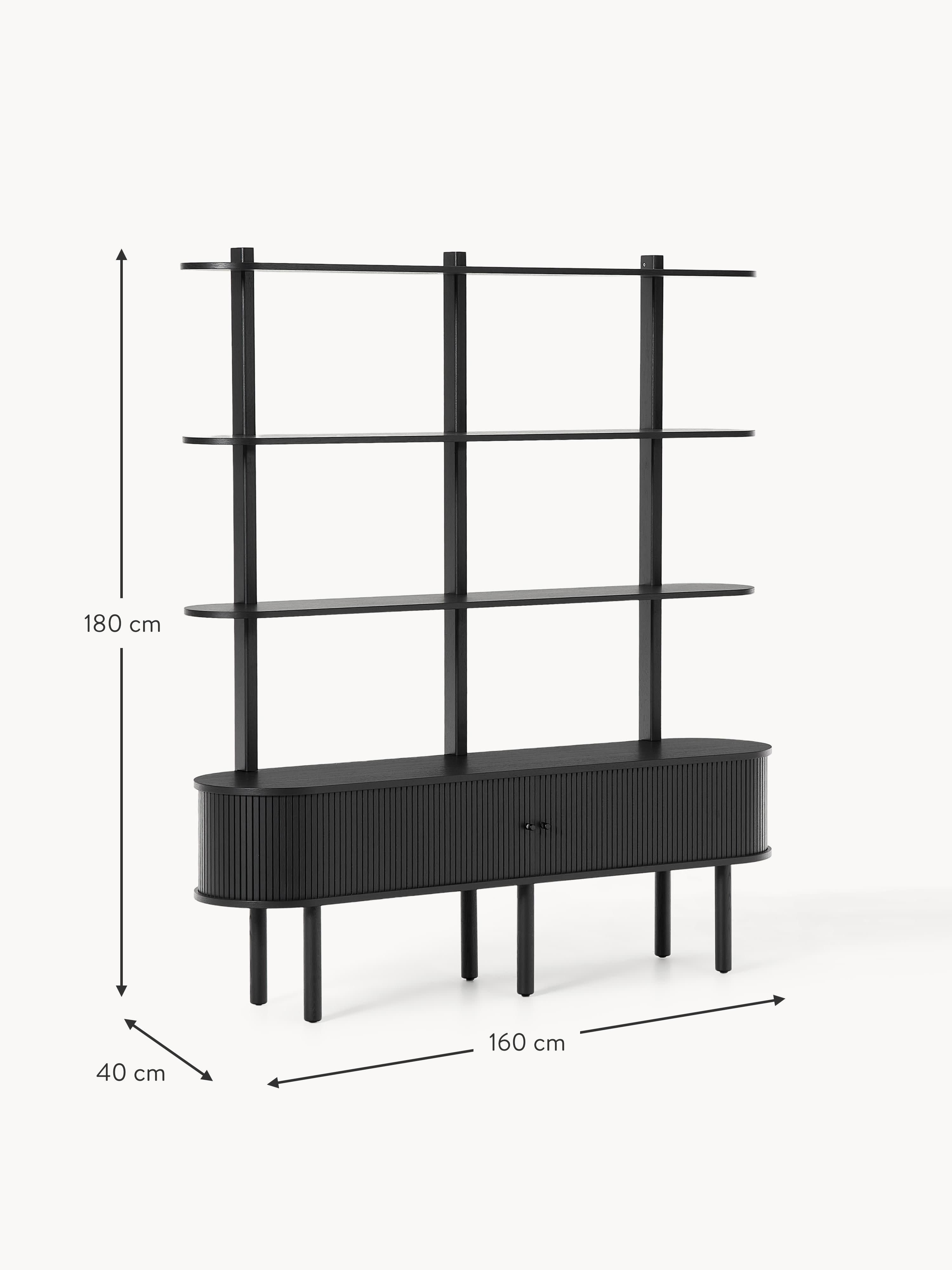 Calary Shelving Unit with Fluted Front