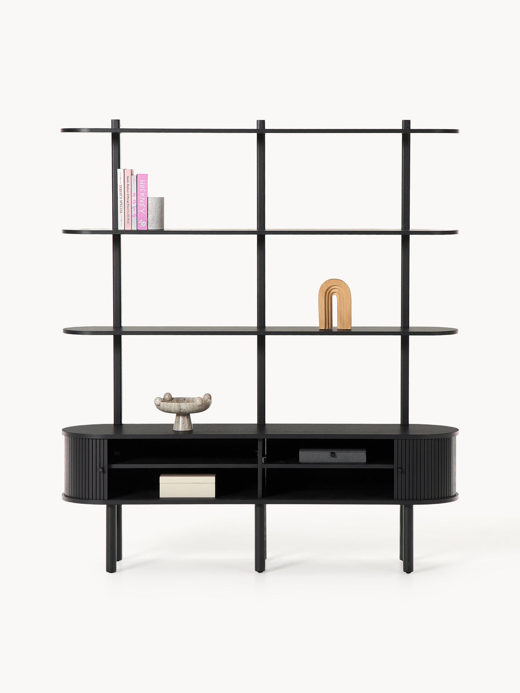 Calary Shelving Unit with Fluted Front