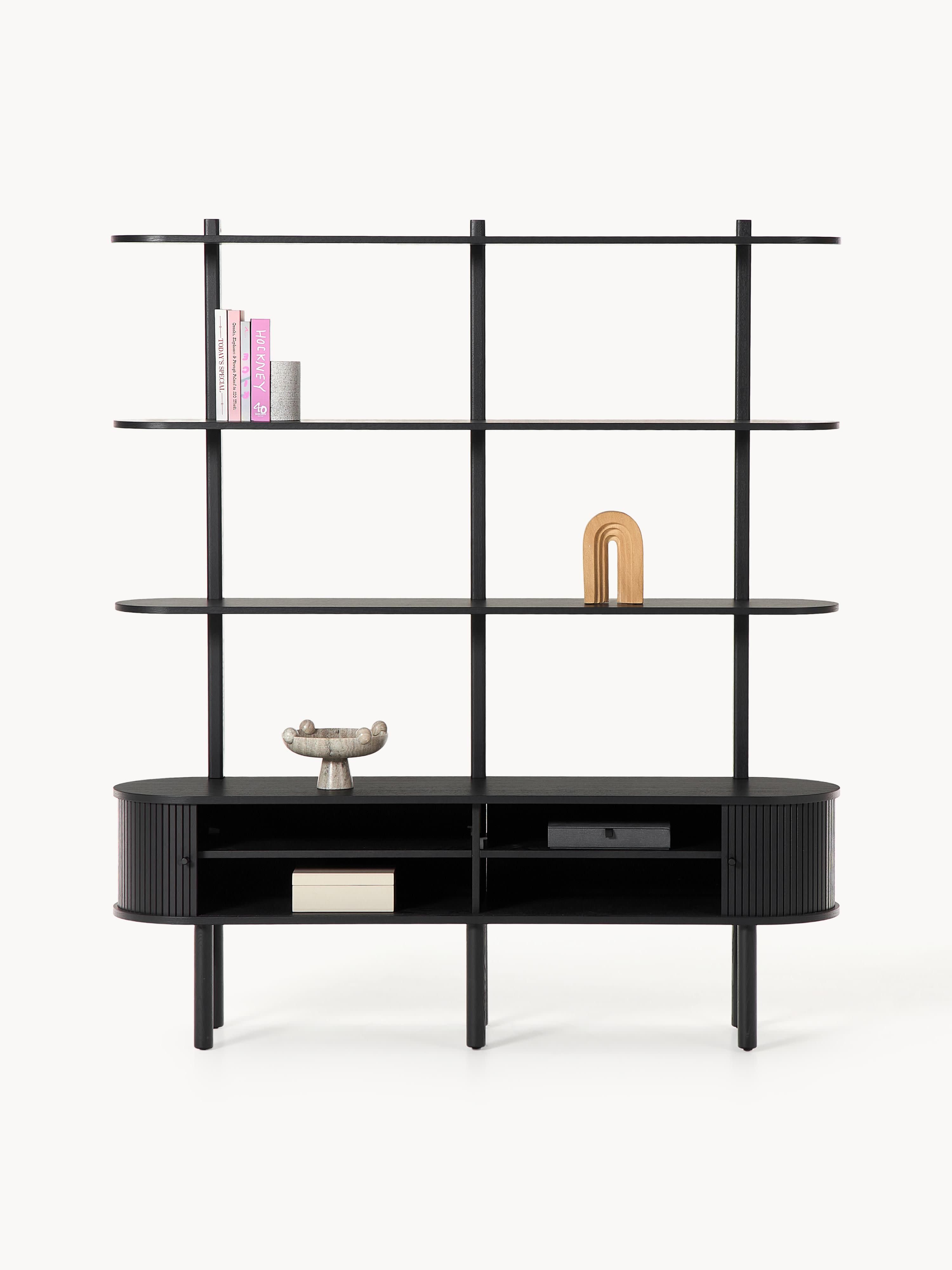 Calary Shelving Unit with Fluted Front