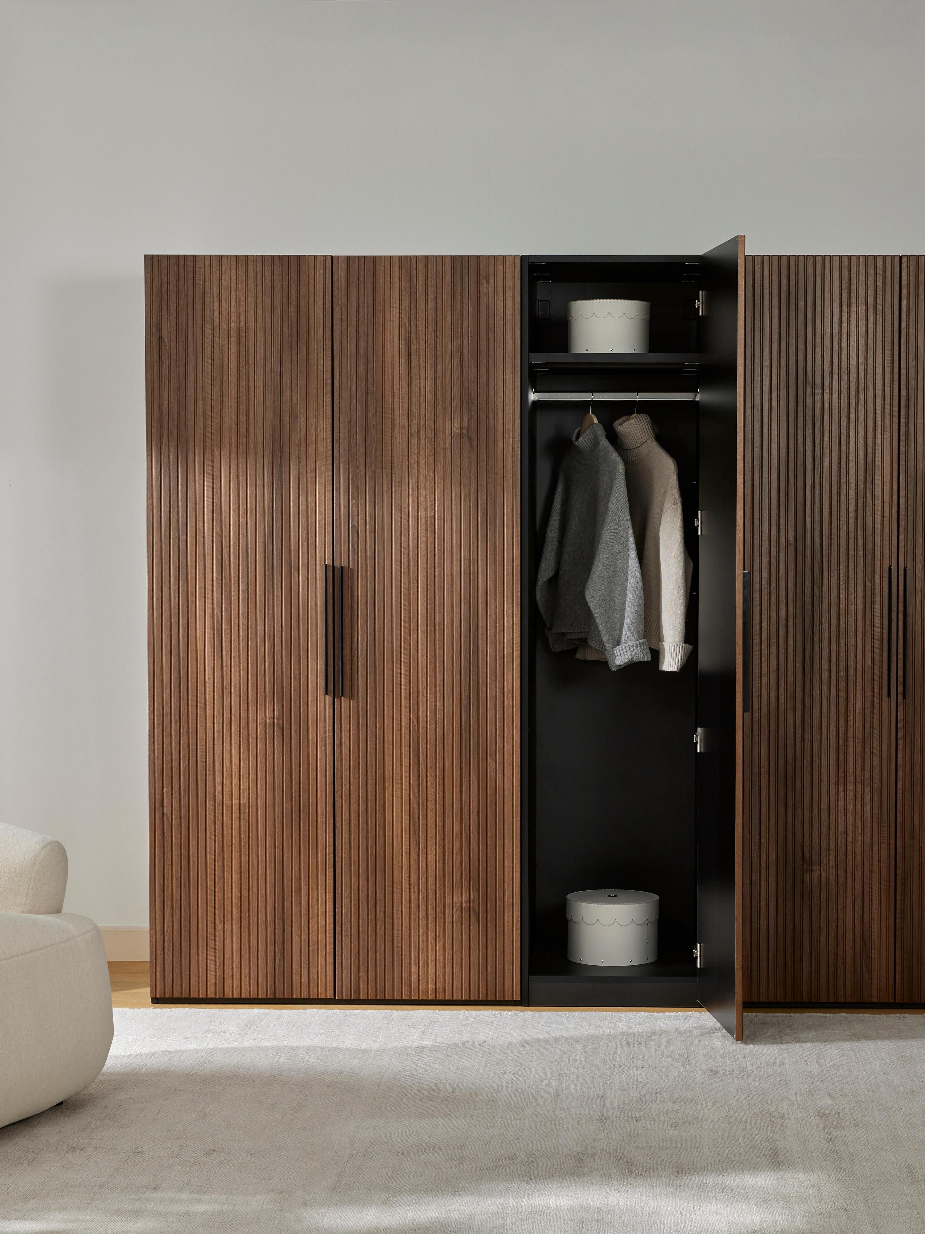 Simone Modular Revolving Door Wardrobe, 50 cm Wide, in various sizes