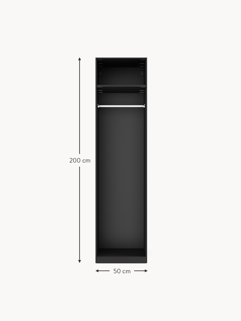 Simone Modular Revolving Door Wardrobe, 50 cm Wide, in various sizes