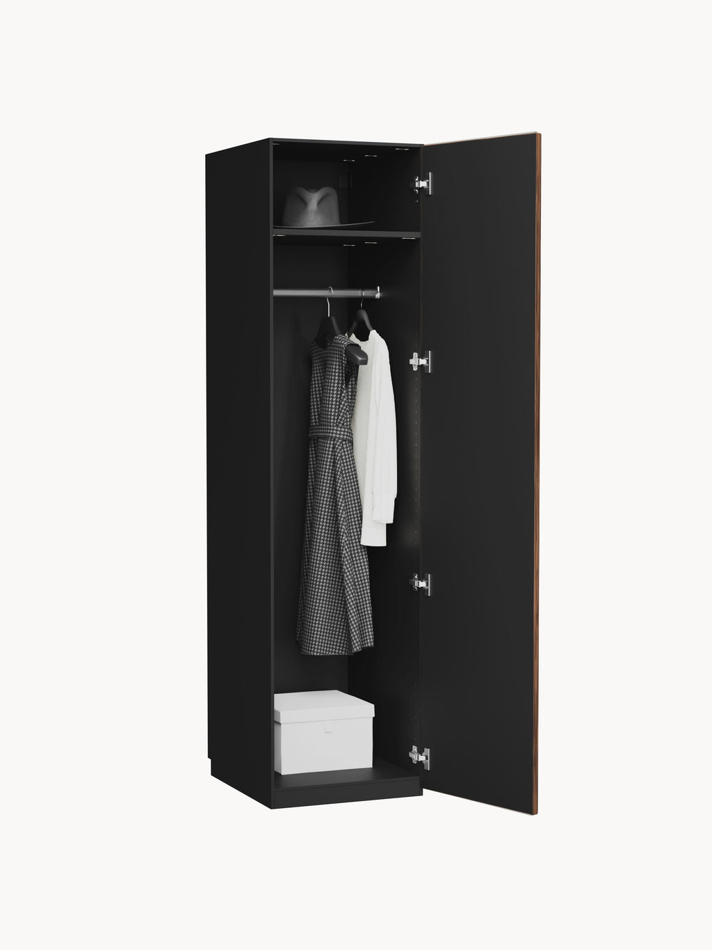 Simone Modular Revolving Door Wardrobe, 50 cm Wide, in various sizes