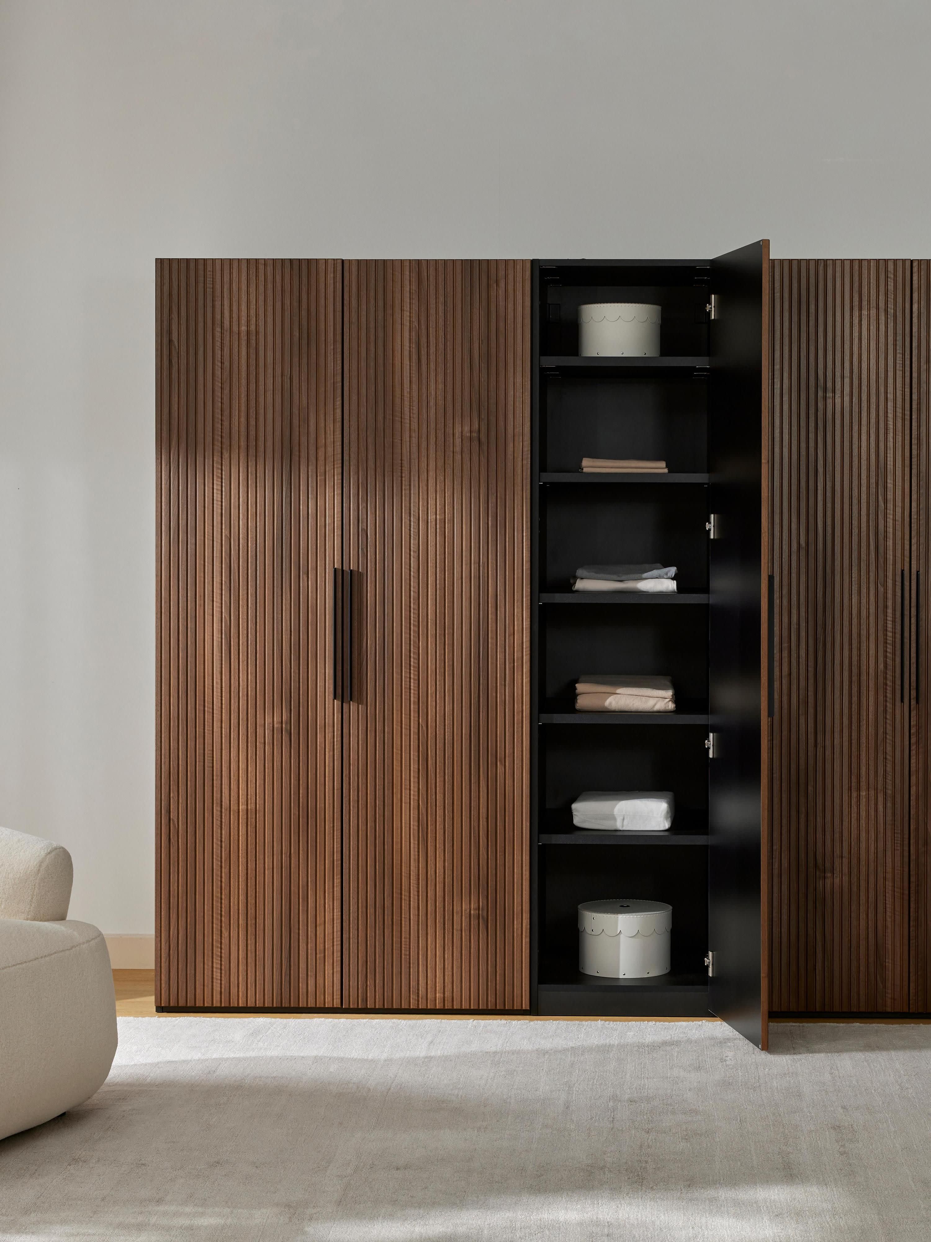 Simone Modular Revolving Door Wardrobe, 50 cm Wide, in various sizes