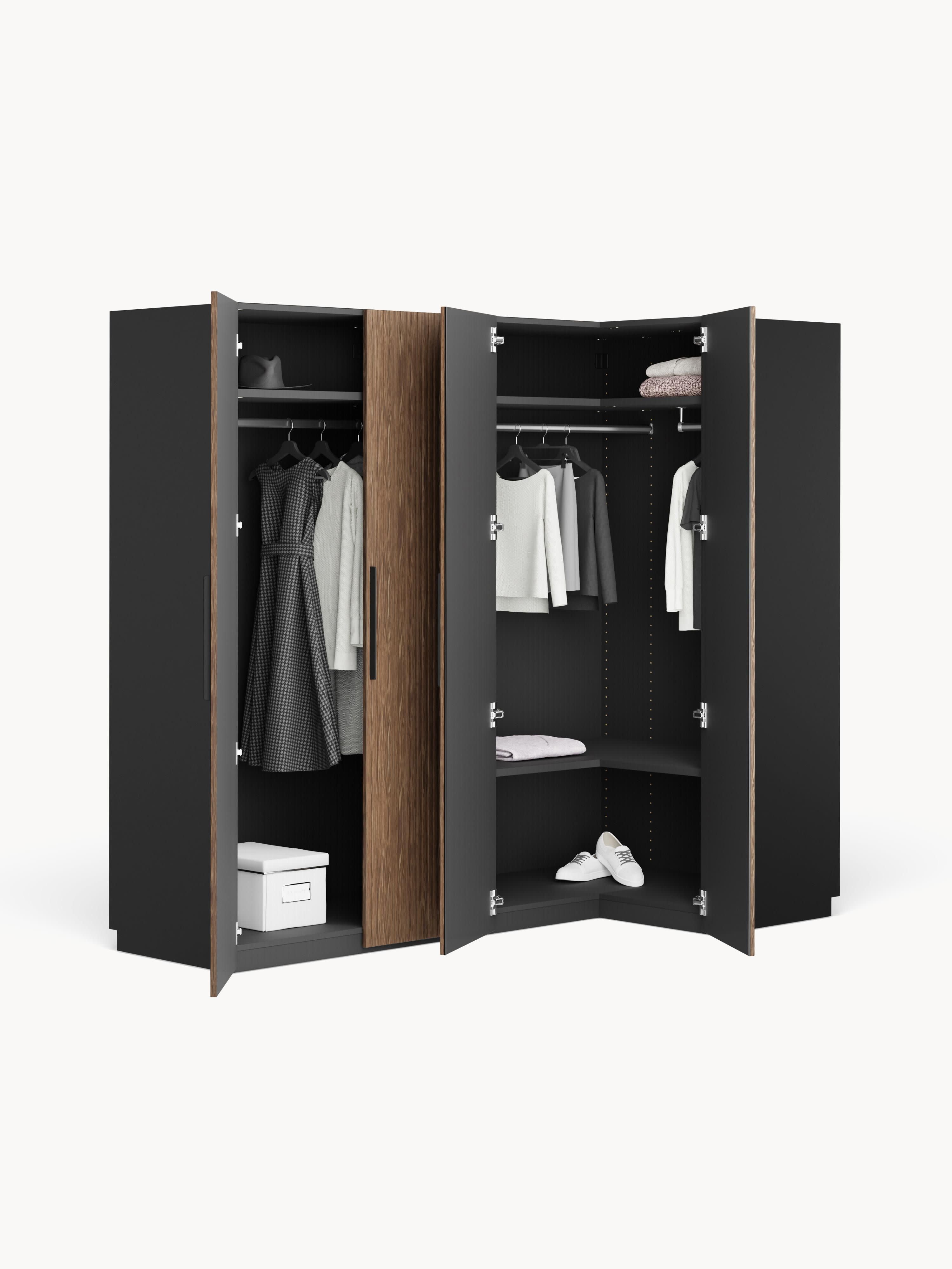 Simone Modular Corner Wardrobe, 215 cm Wide, in various sizes