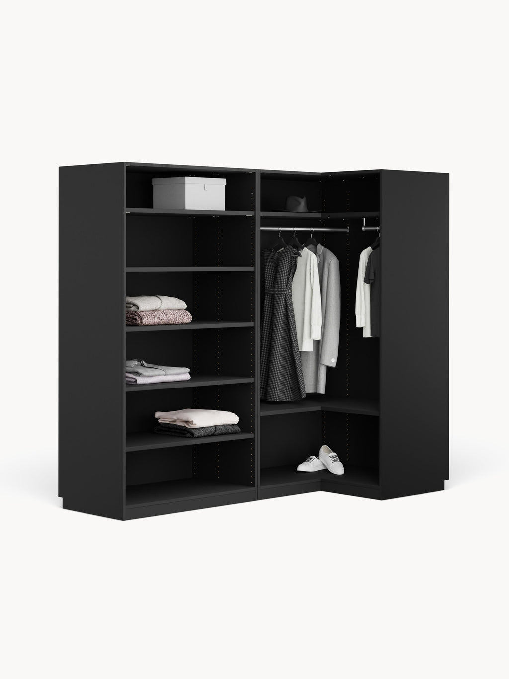 Simone Modular Corner Wardrobe, 215 cm Wide, in various sizes