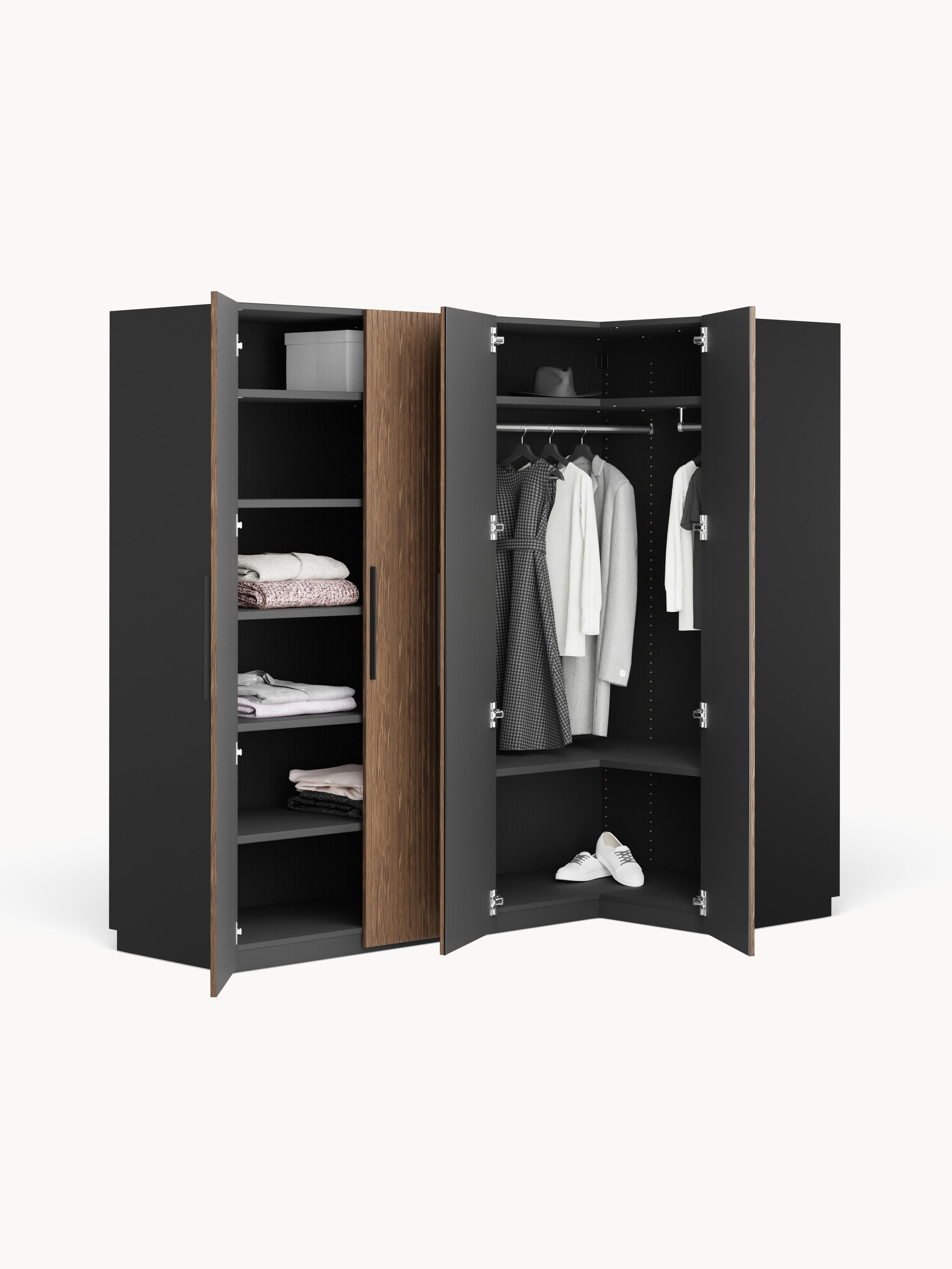 Simone Modular Corner Wardrobe, 215 cm Wide, in various sizes