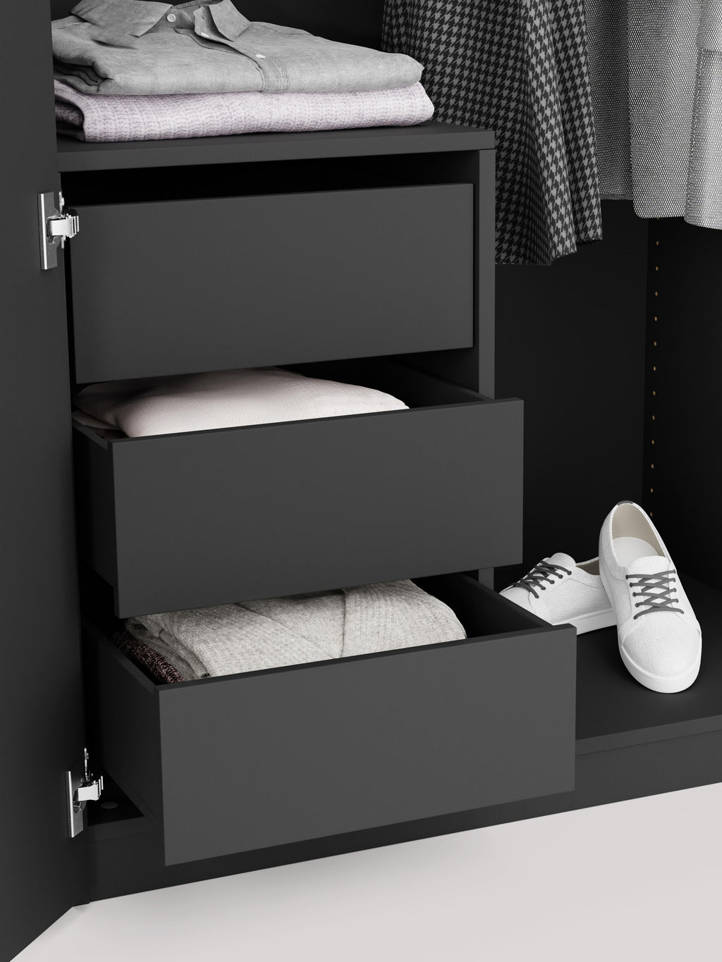 Simone Modular Corner Wardrobe, 215 cm Wide, in various sizes