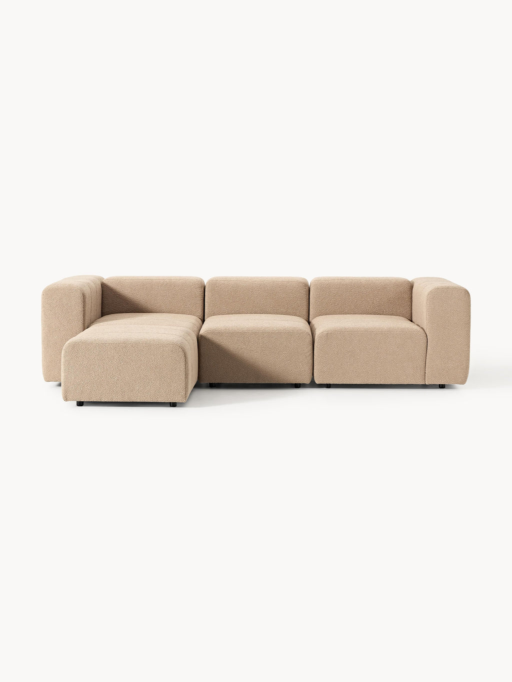 Gallery image 1 - Bouclé Modular Sofa Lena (4-seater) with Ottoman (left/right)