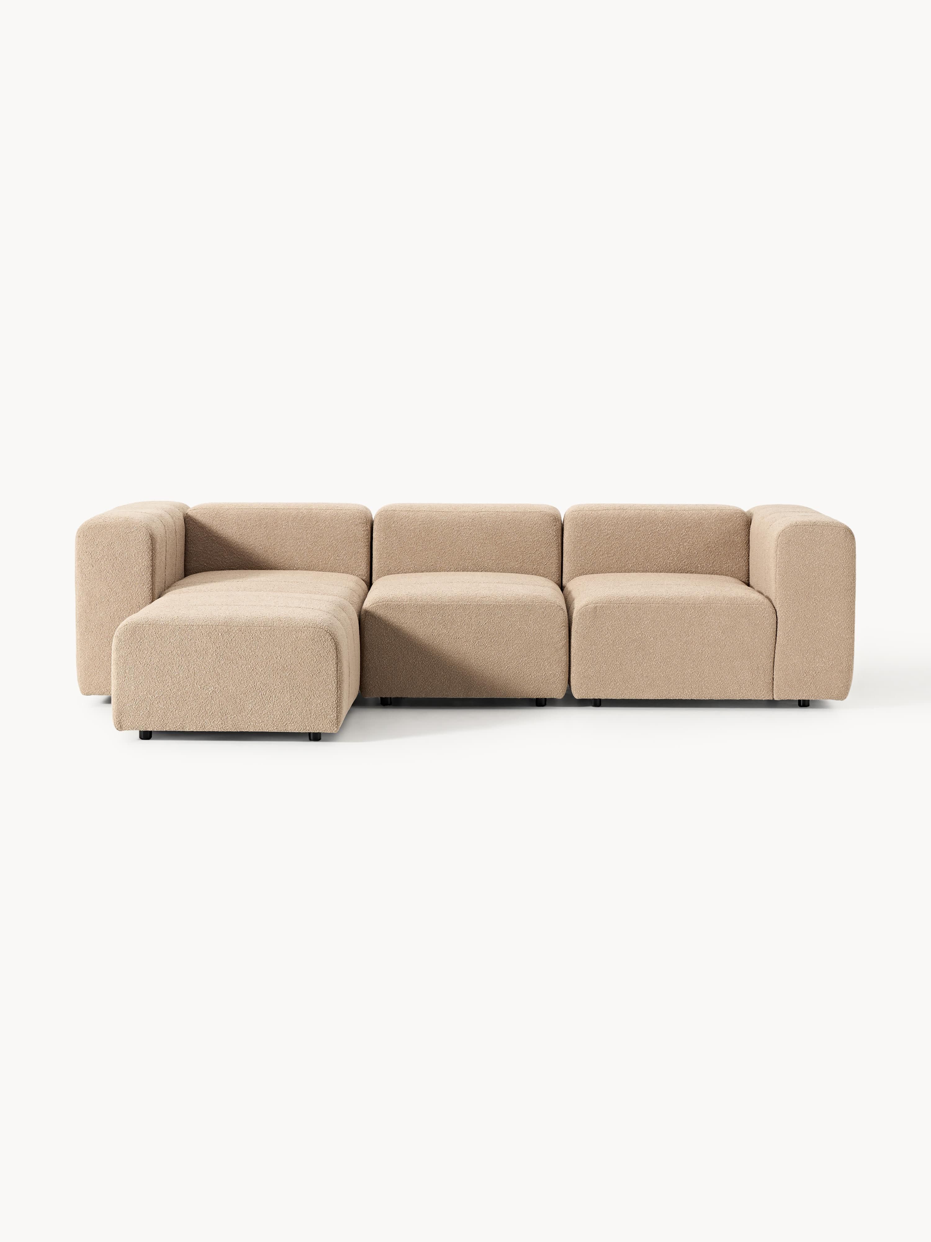 Gallery image 1 - Bouclé Modular Sofa Lena (4-seater) with Ottoman (left/right)