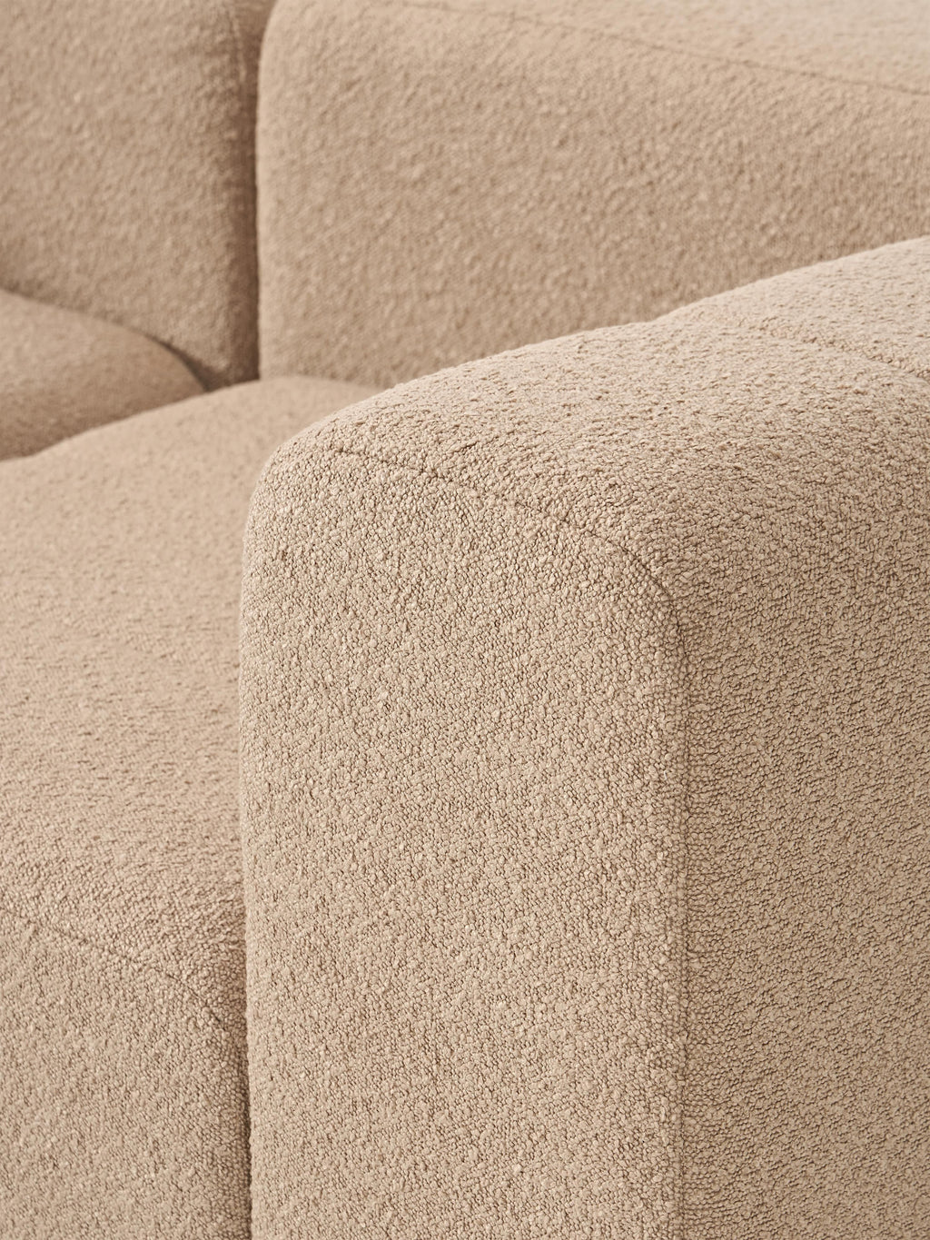 Lena Bouclé Modular Sofa (4-seater) with Ottoman (left/right)