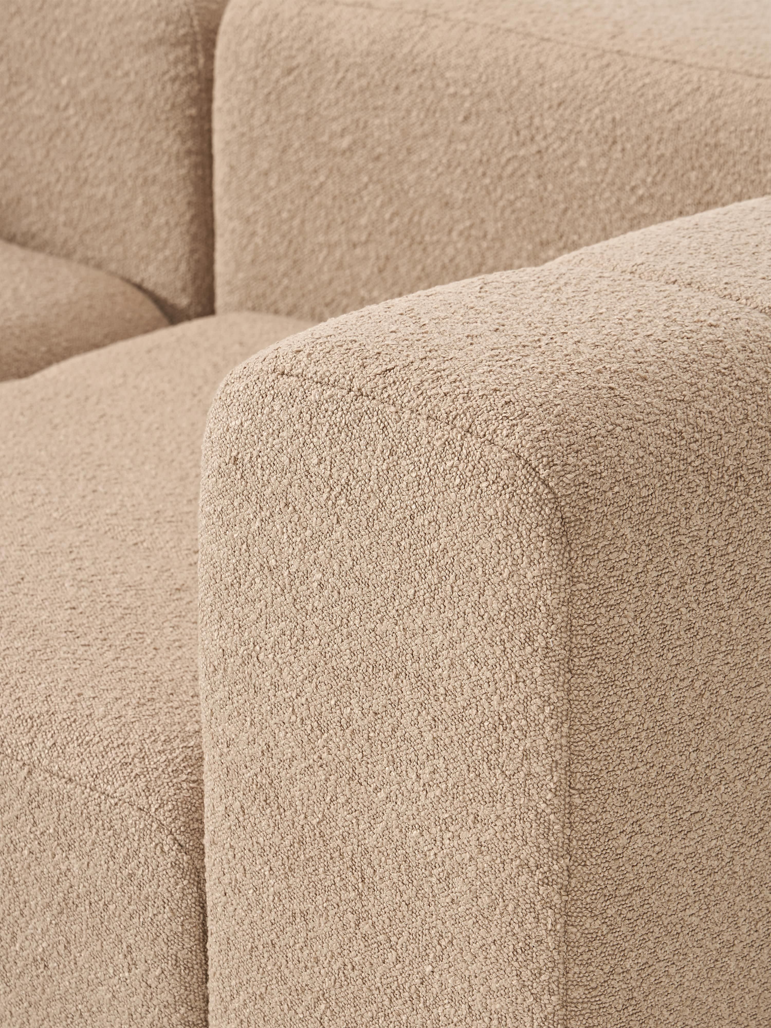 Lena Bouclé Modular Sofa (4-seater) with Ottoman (left/right)