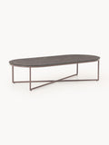 Gallery image 1 - Oval Coffee Table Antigua with Marble Effect Glass Top