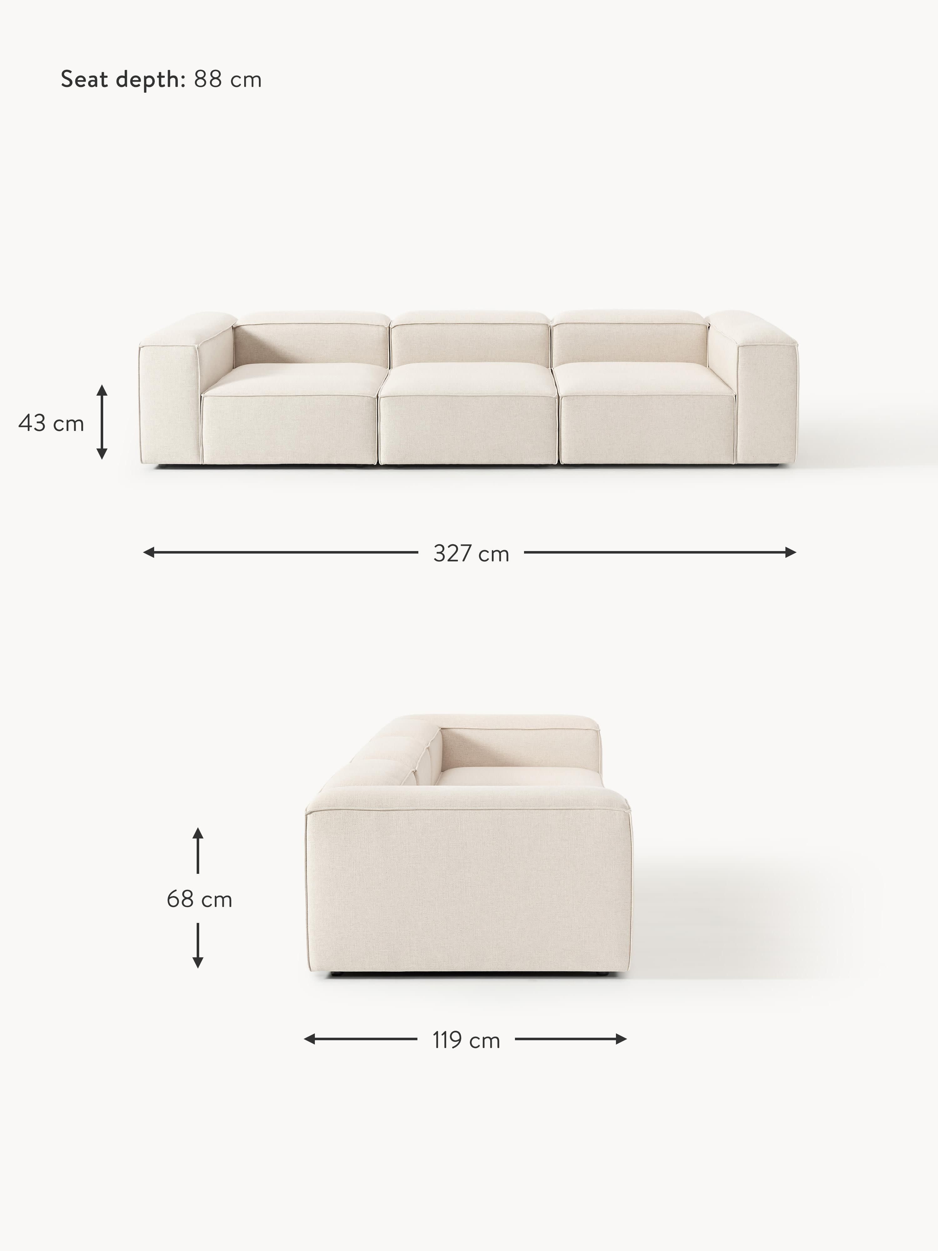 Lennon Linen Blend Modular Sofa (4-seater)