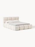 Gallery image 1 - Upholstered Teddy Bouclé Bed Tayla with Storage Space