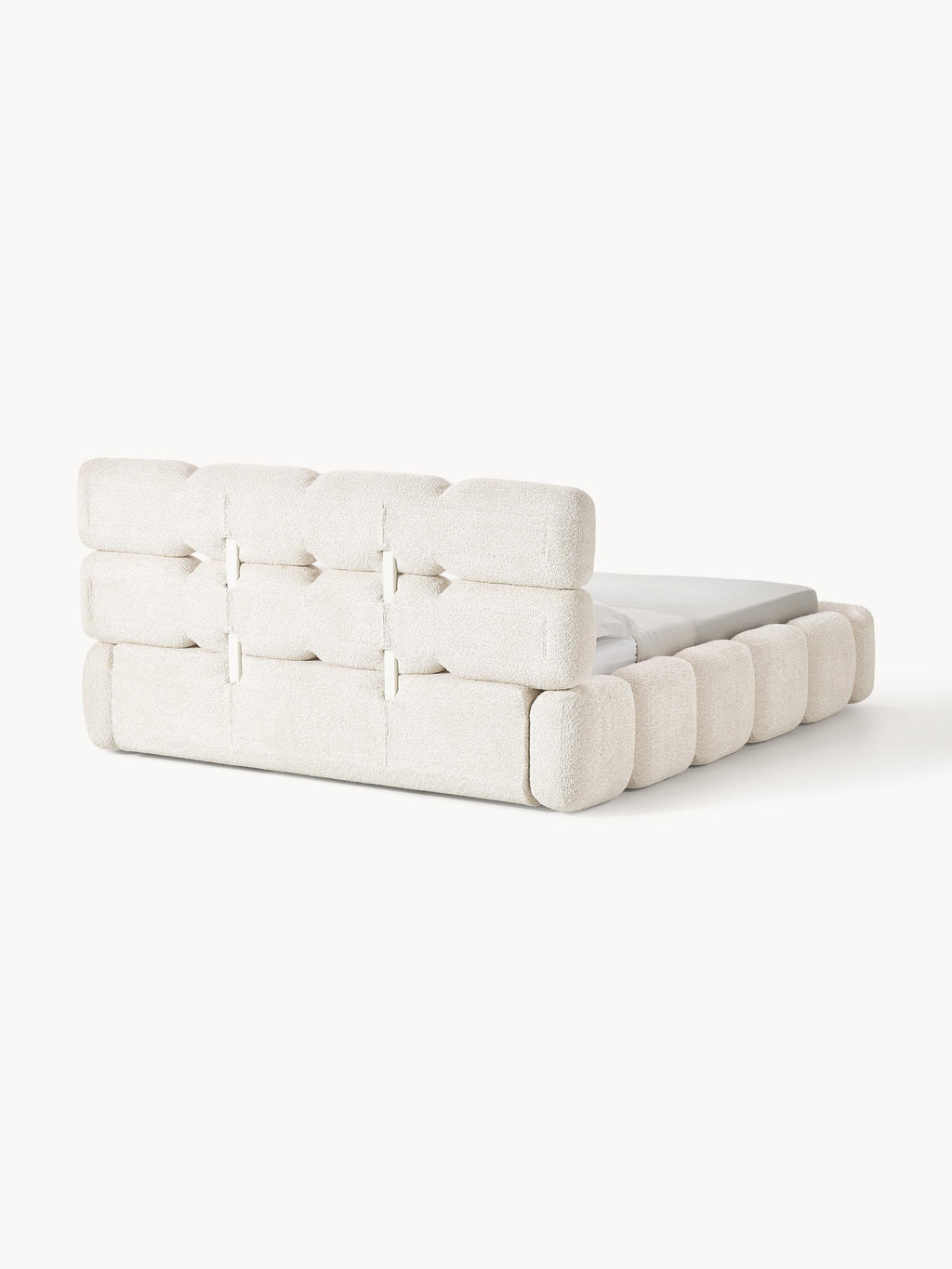 Tayla Upholstered Teddy Bouclé Bed with Storage Space
