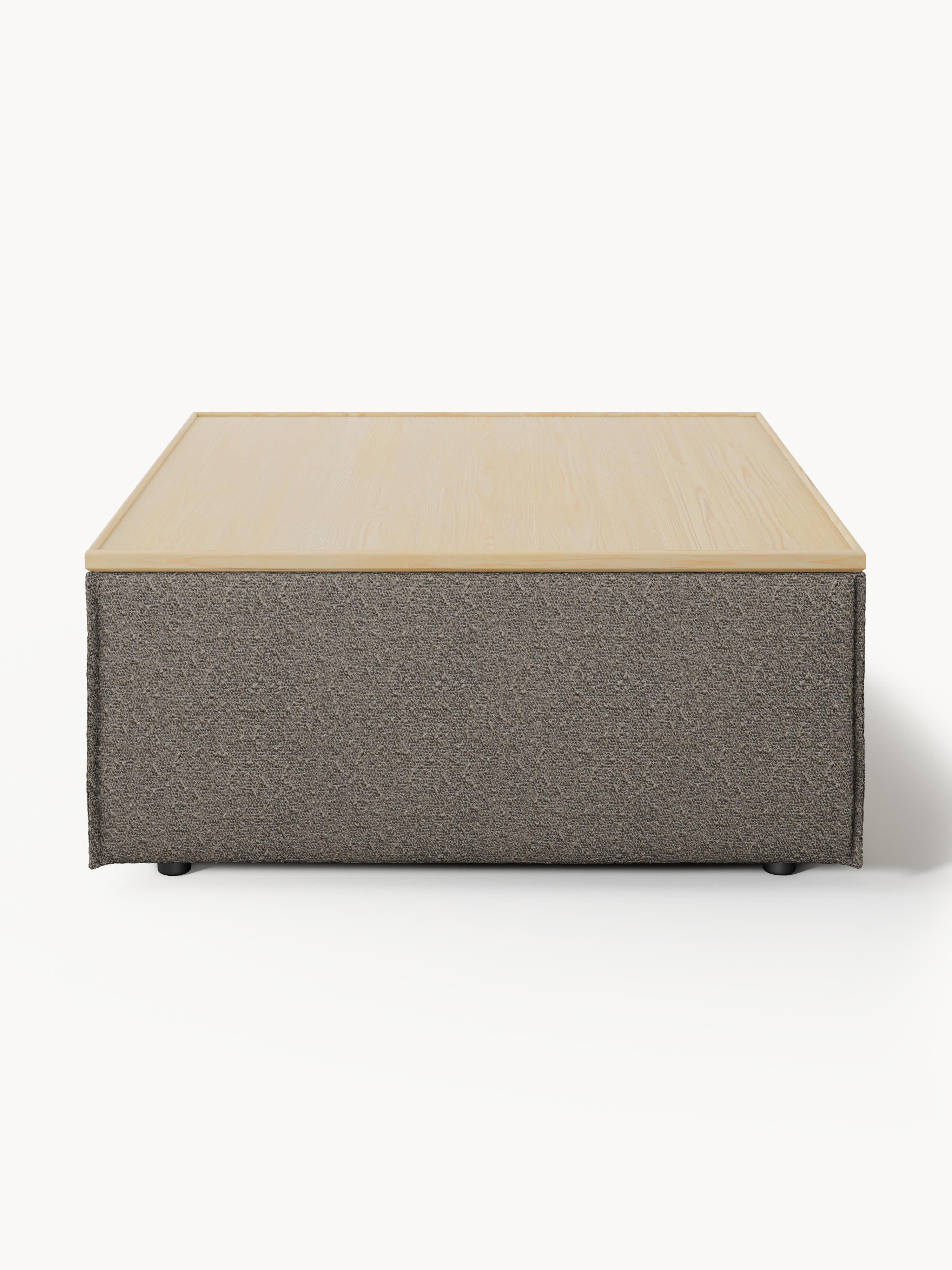 Lennon Bouclé Ottoman with Storage