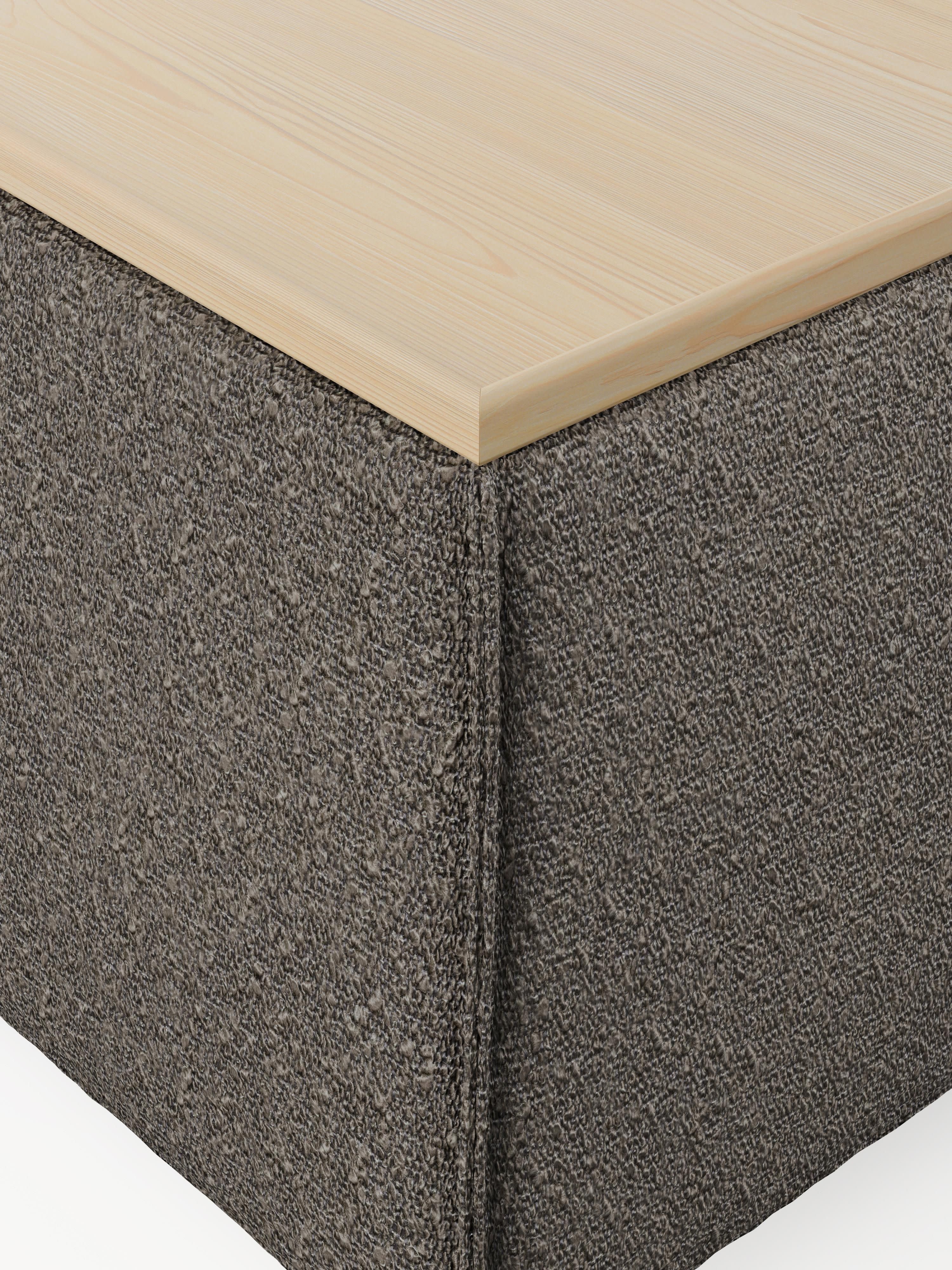Lennon Bouclé Ottoman with Storage