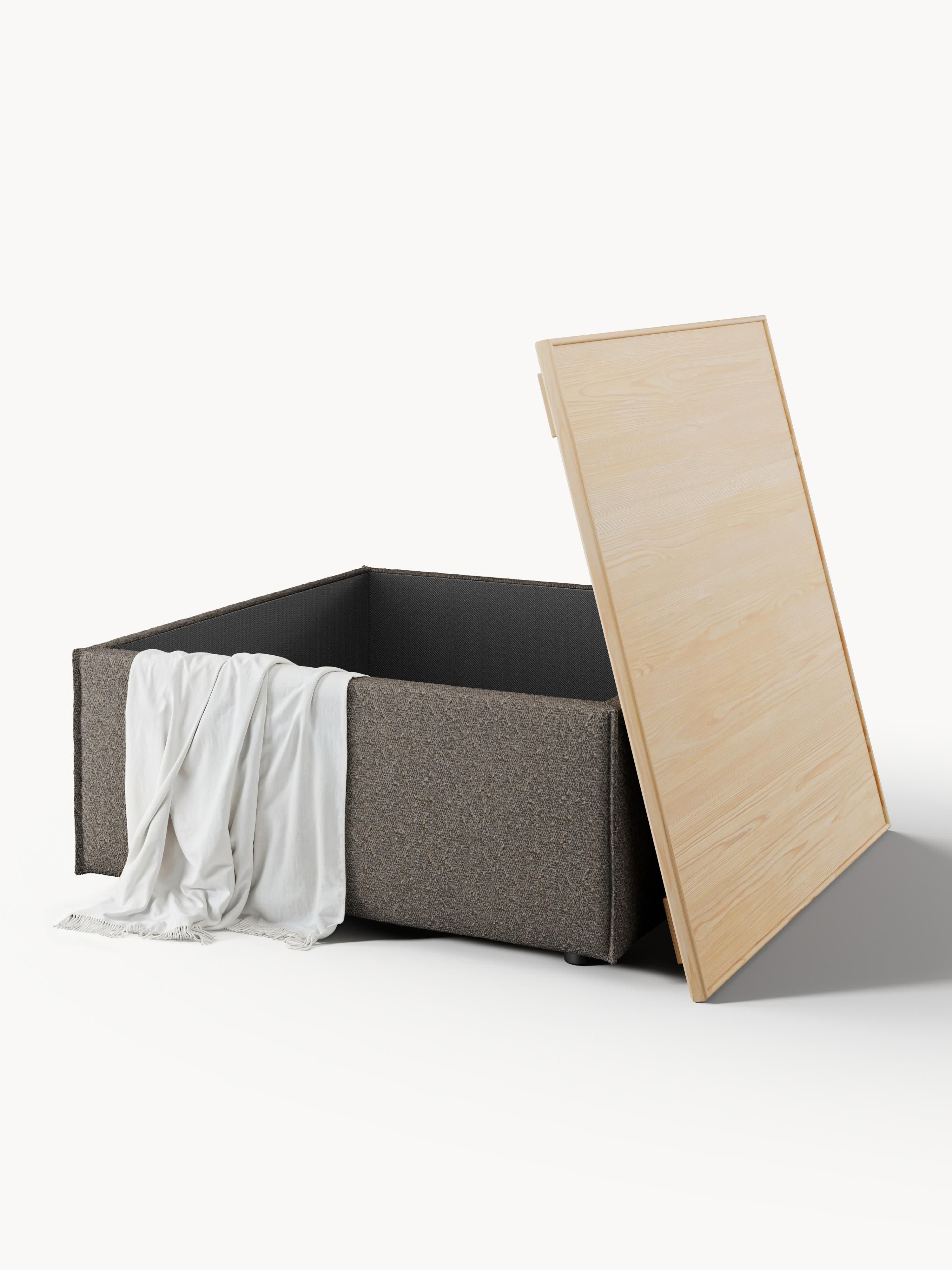 Lennon Bouclé Ottoman with Storage