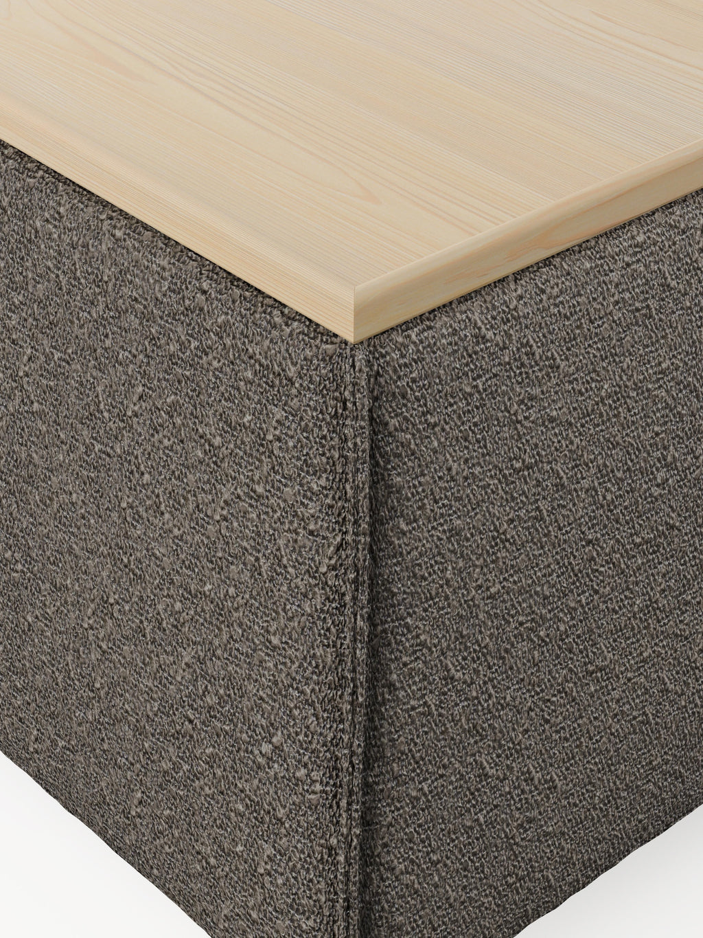 Lennon Bouclé Ottoman with Storage