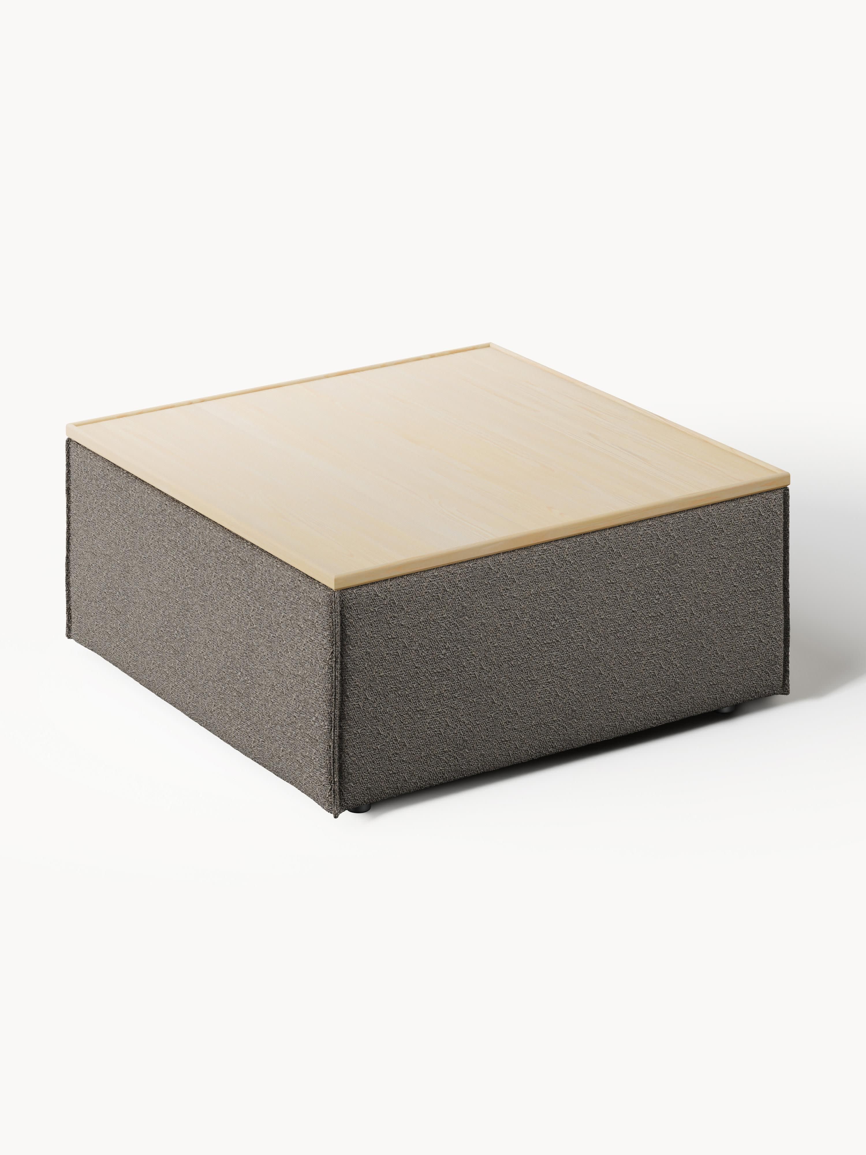 Lennon Bouclé Ottoman with Storage