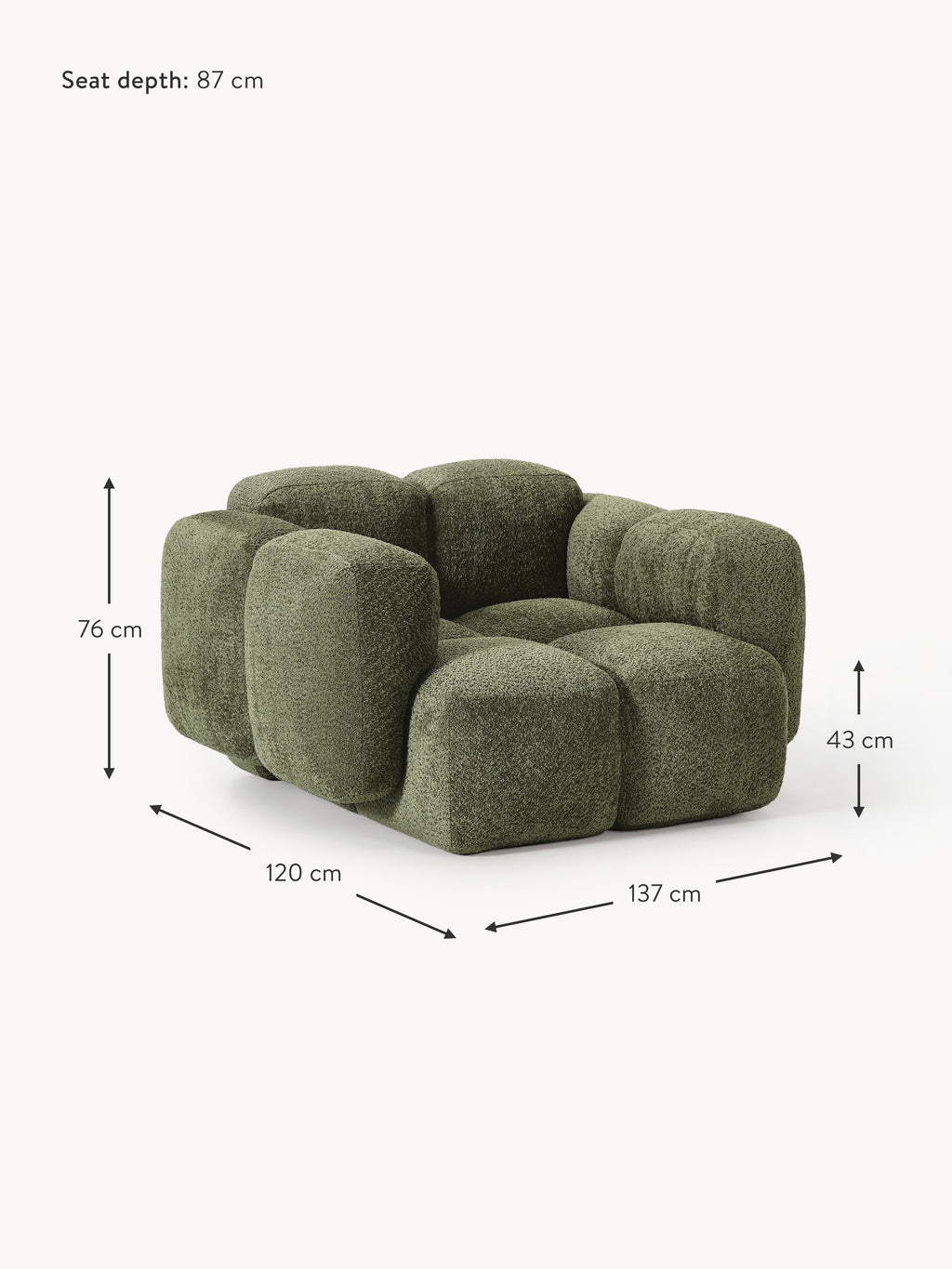 Tayla Teddy Bouclé Lounge Chair
