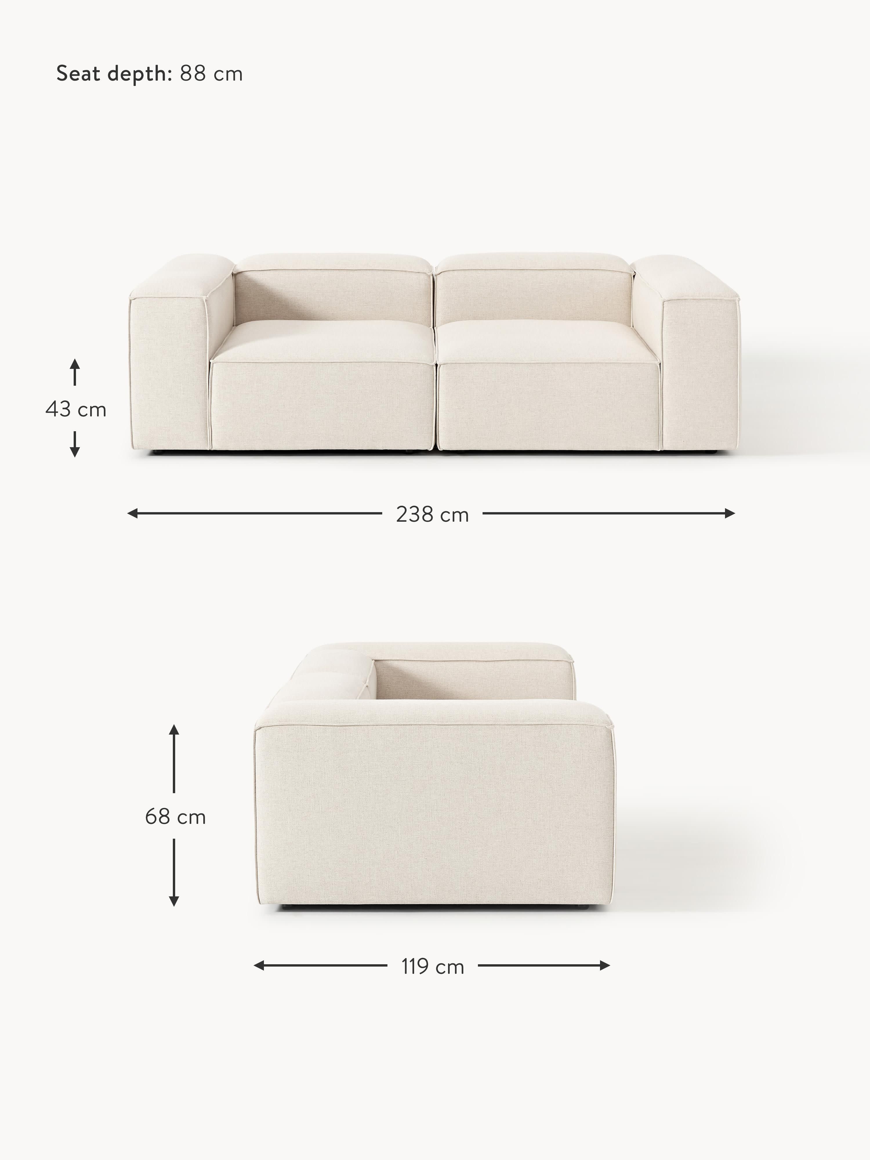 Lennon Linen Blend Modular Sofa (3-seater)