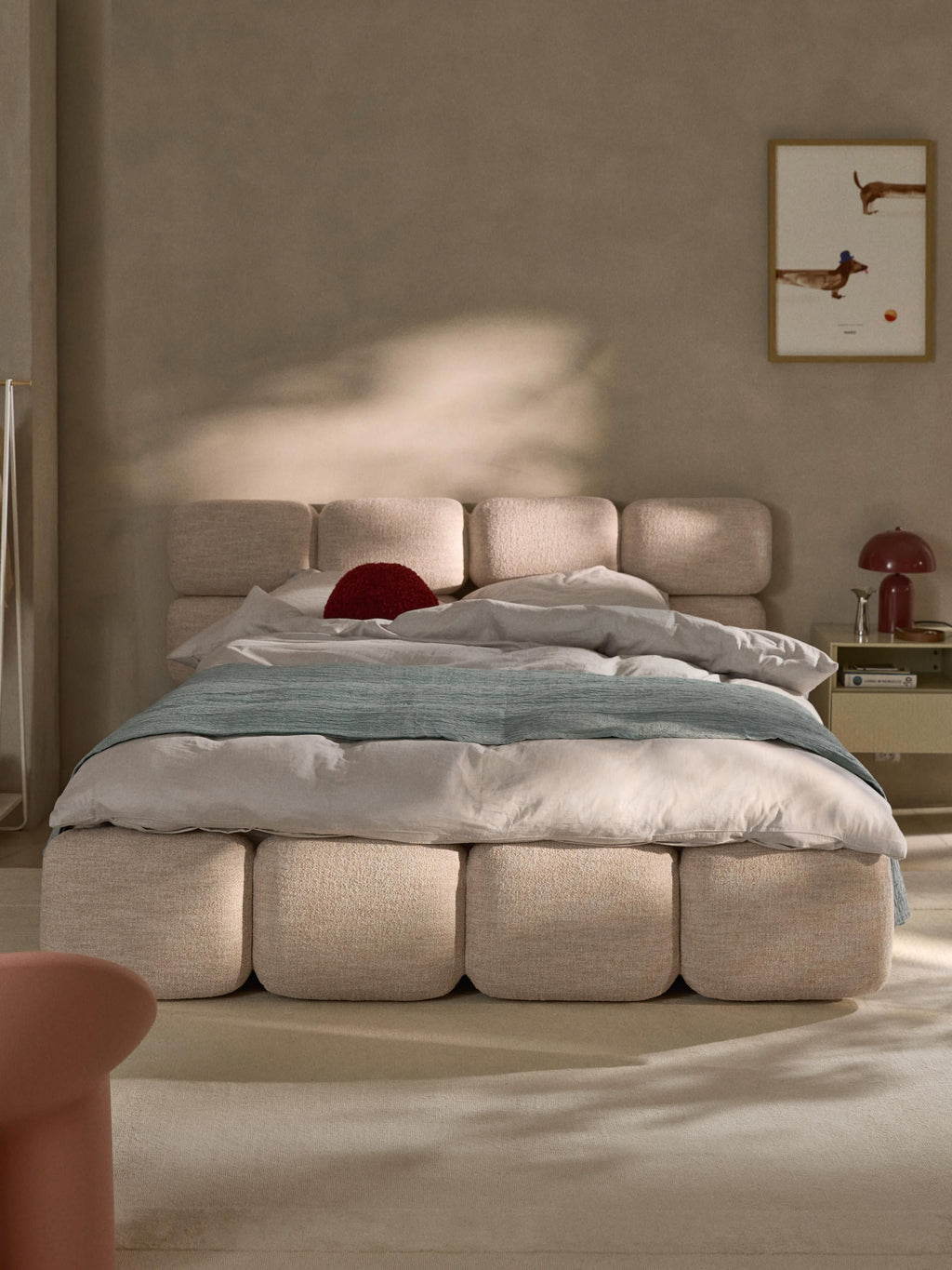 Tayla Upholstered Bouclé Bed