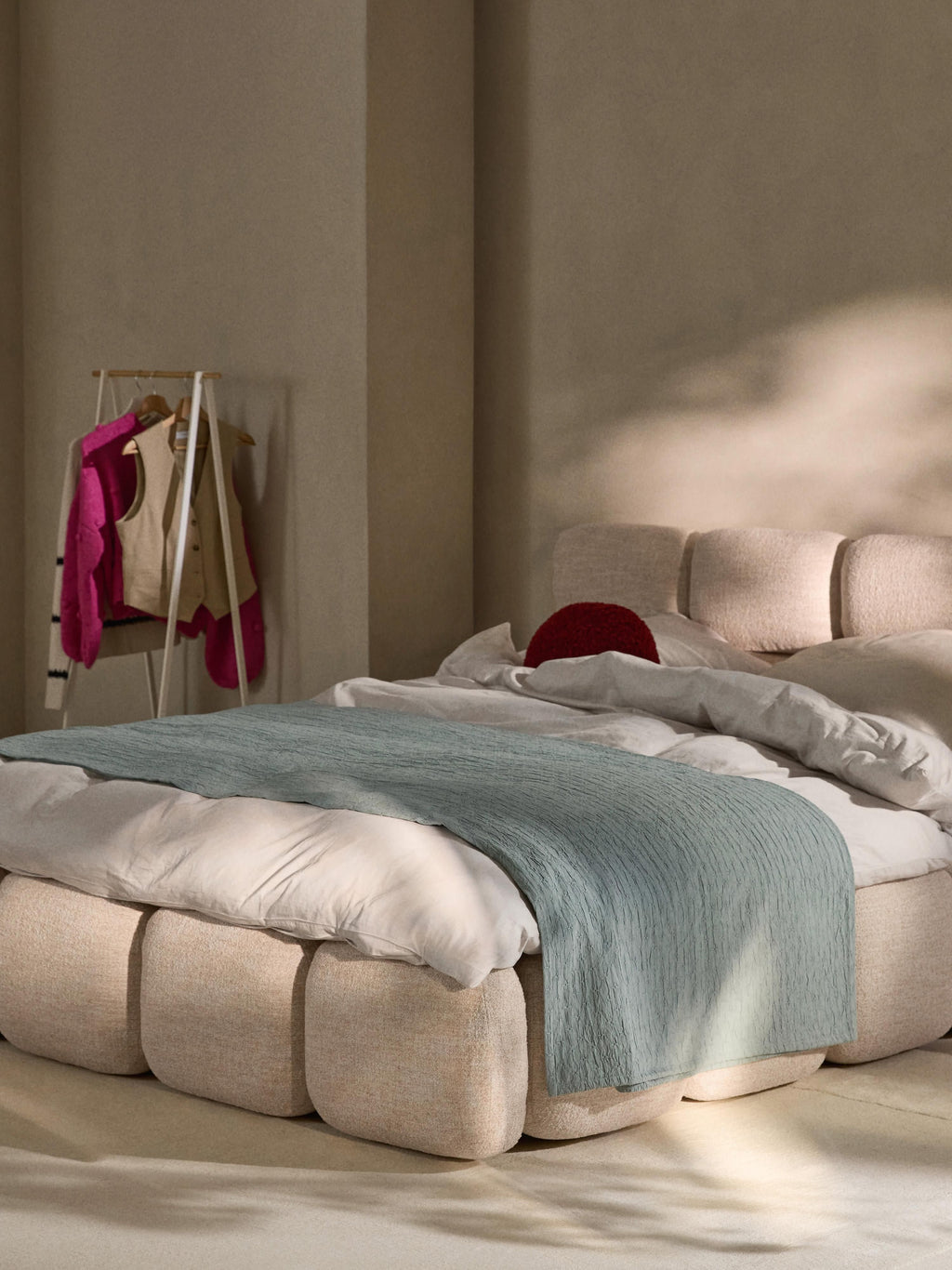 Tayla Upholstered Bouclé Bed