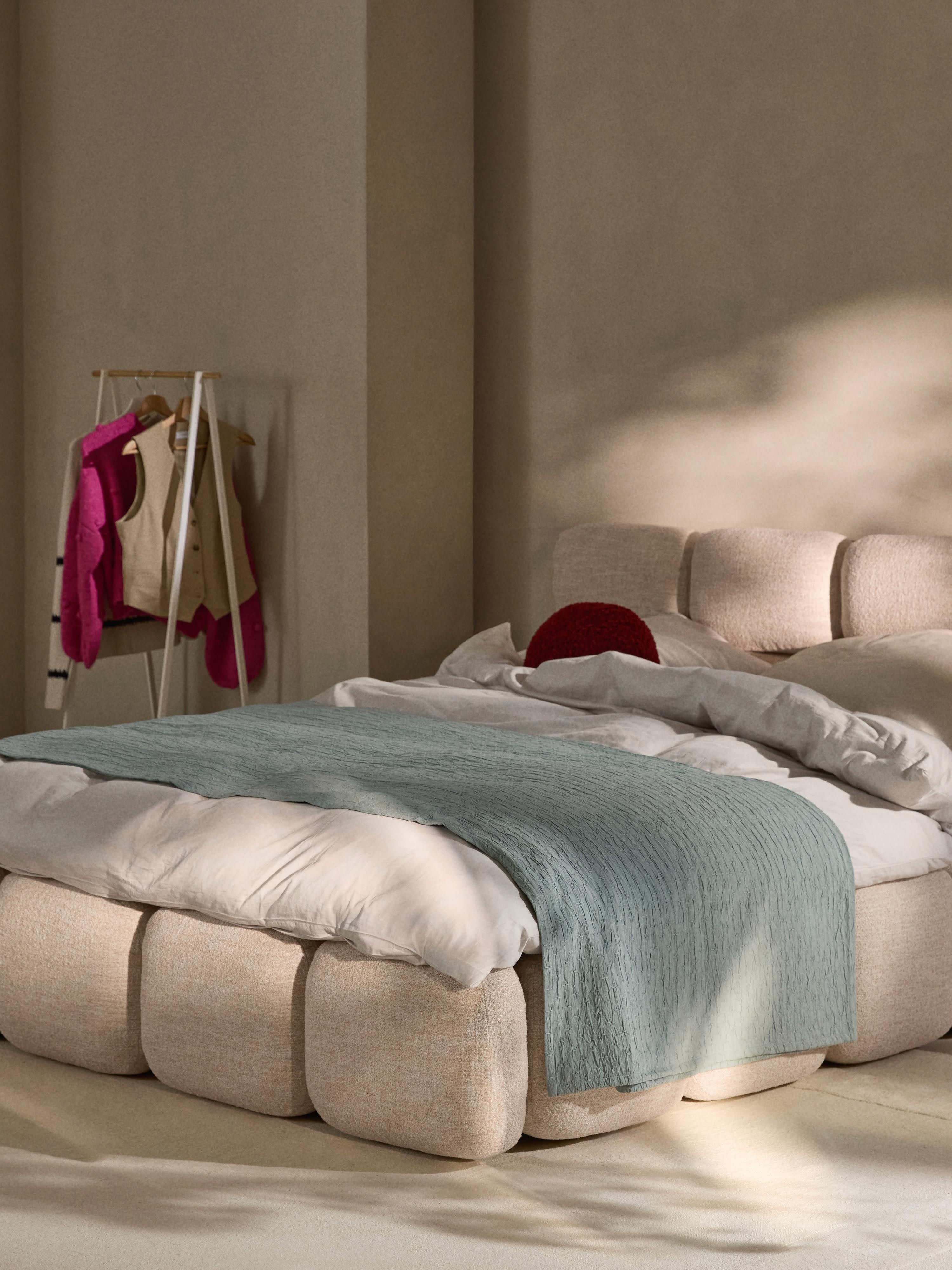 Tayla Upholstered Bouclé Bed