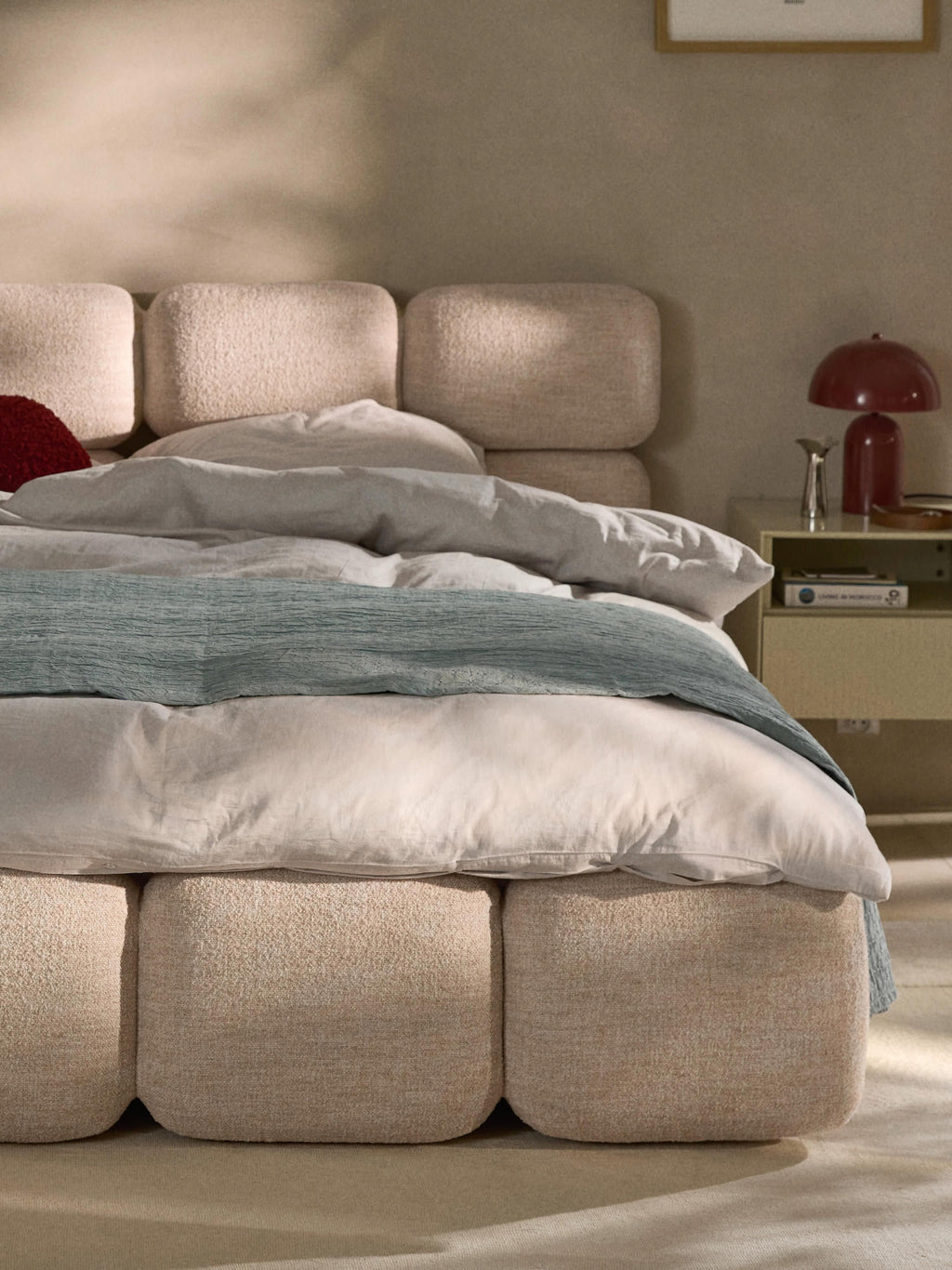 Tayla Upholstered Bouclé Bed