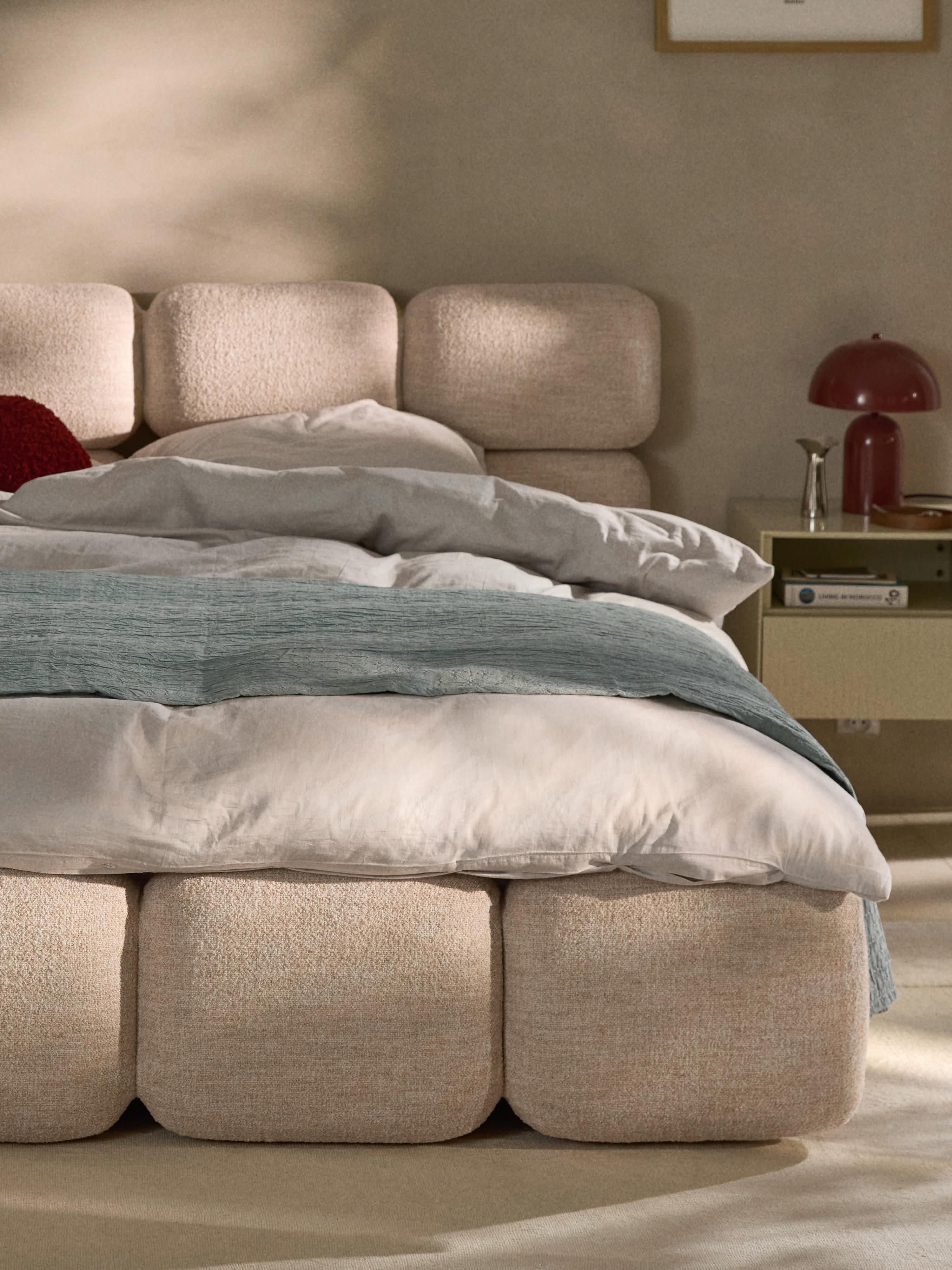 Tayla Upholstered Bouclé Bed