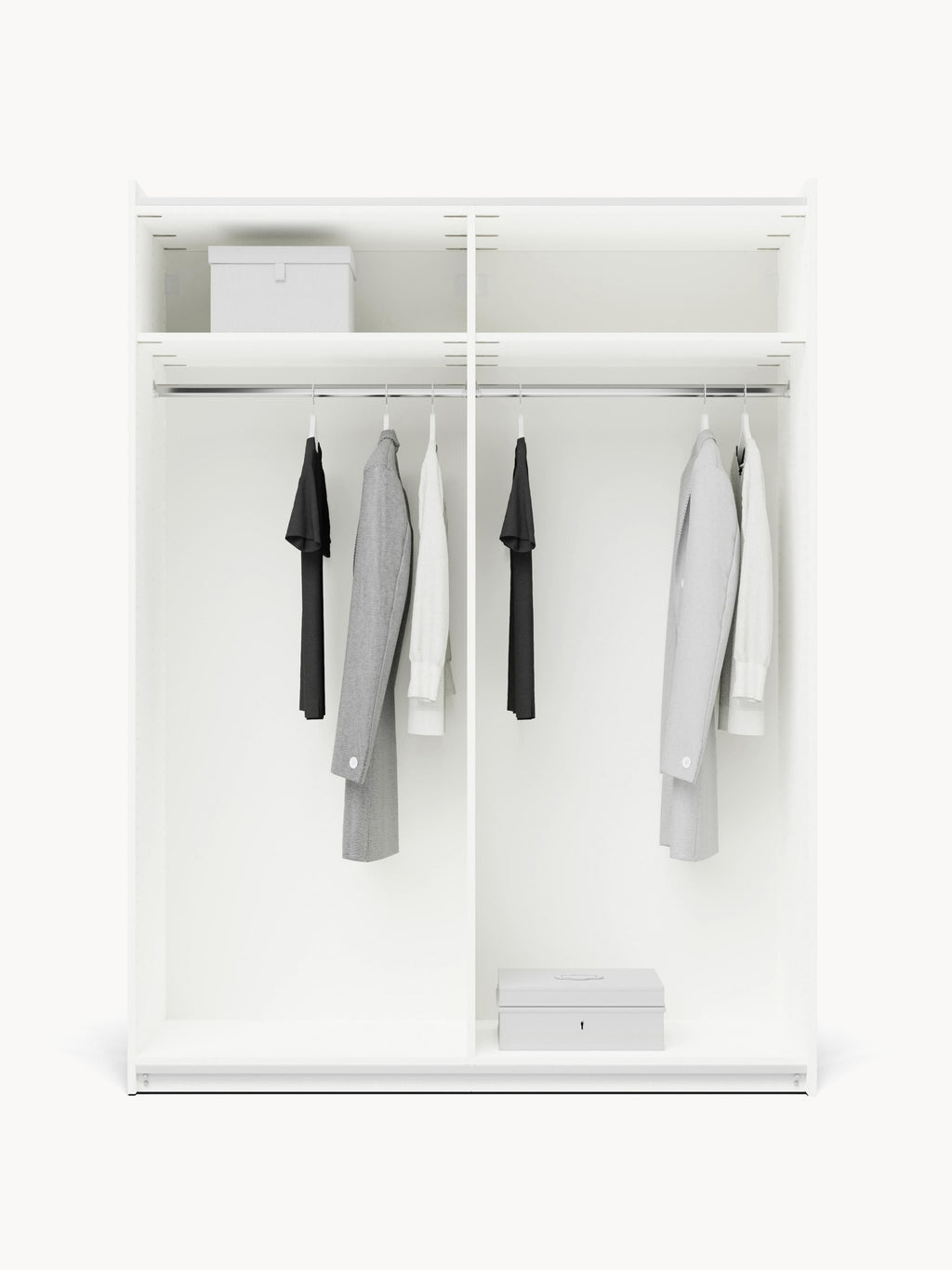 Simone Modular Sliding Door Wardrobe, 150 cm Wide, in various sizes