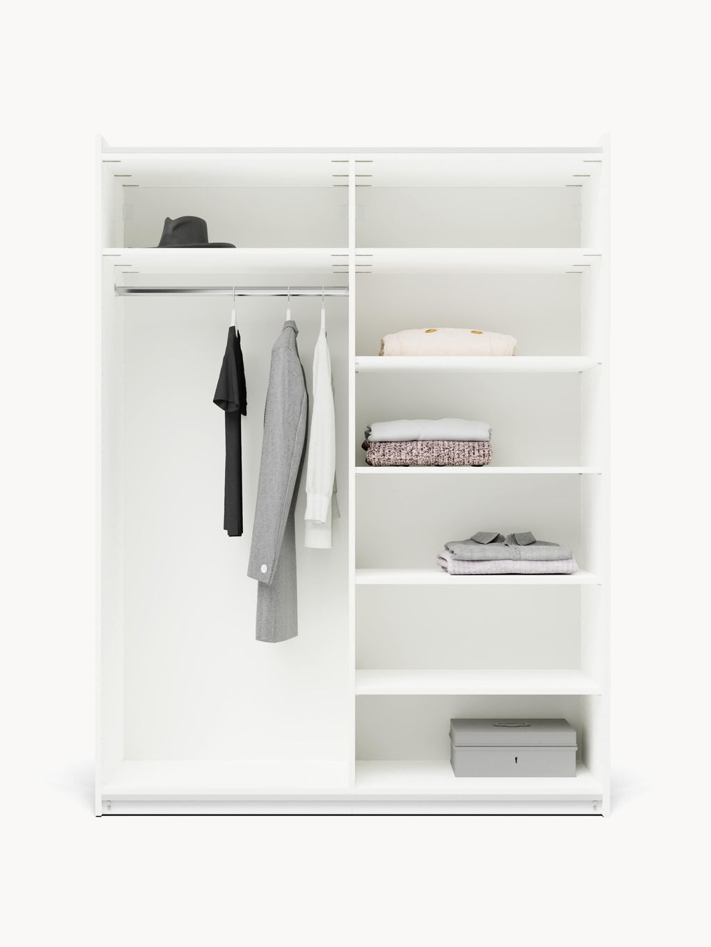Simone Modular Sliding Door Wardrobe, 150 cm Wide, in various sizes