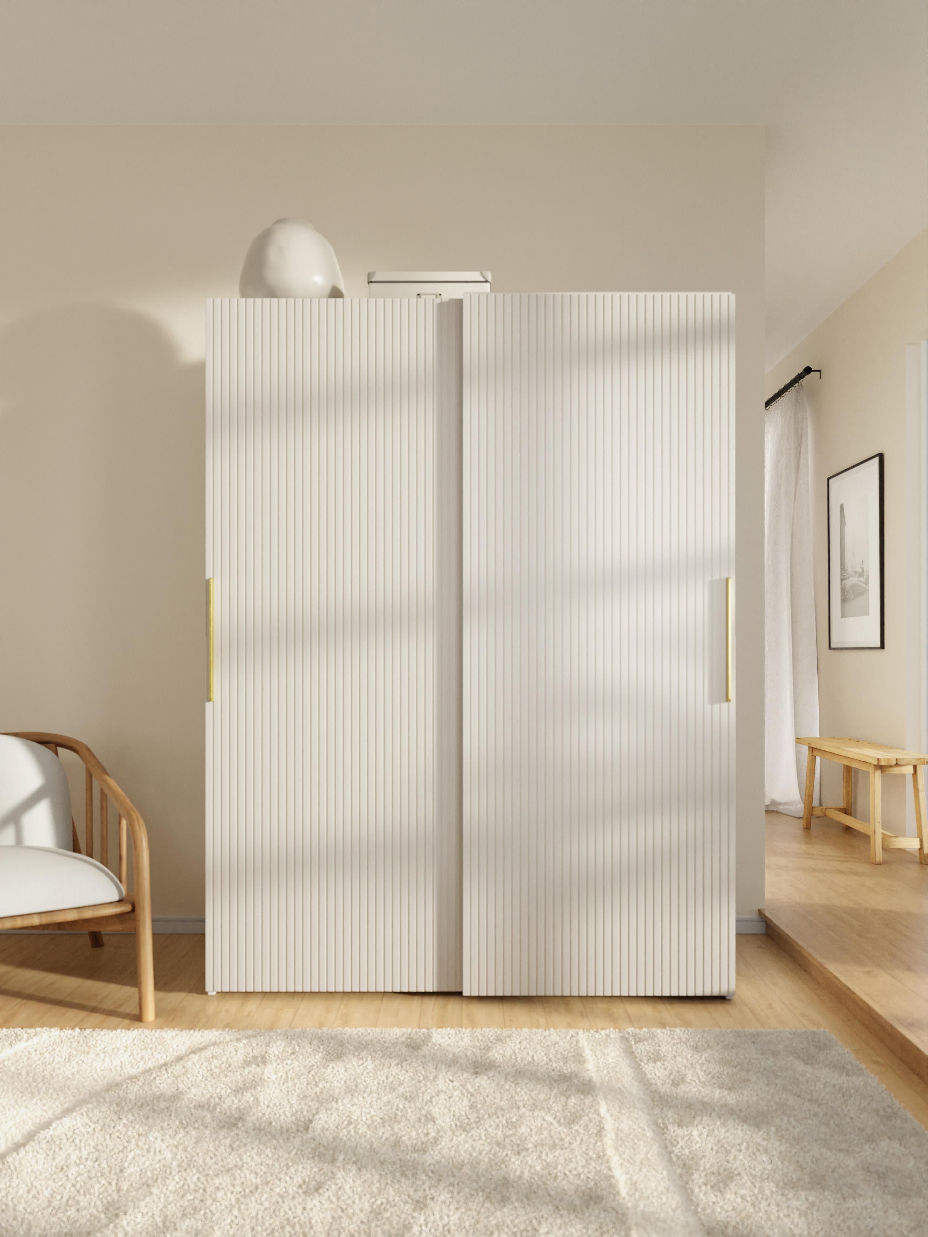 Simone Modular Sliding Door Wardrobe, 150 cm Wide, in various sizes