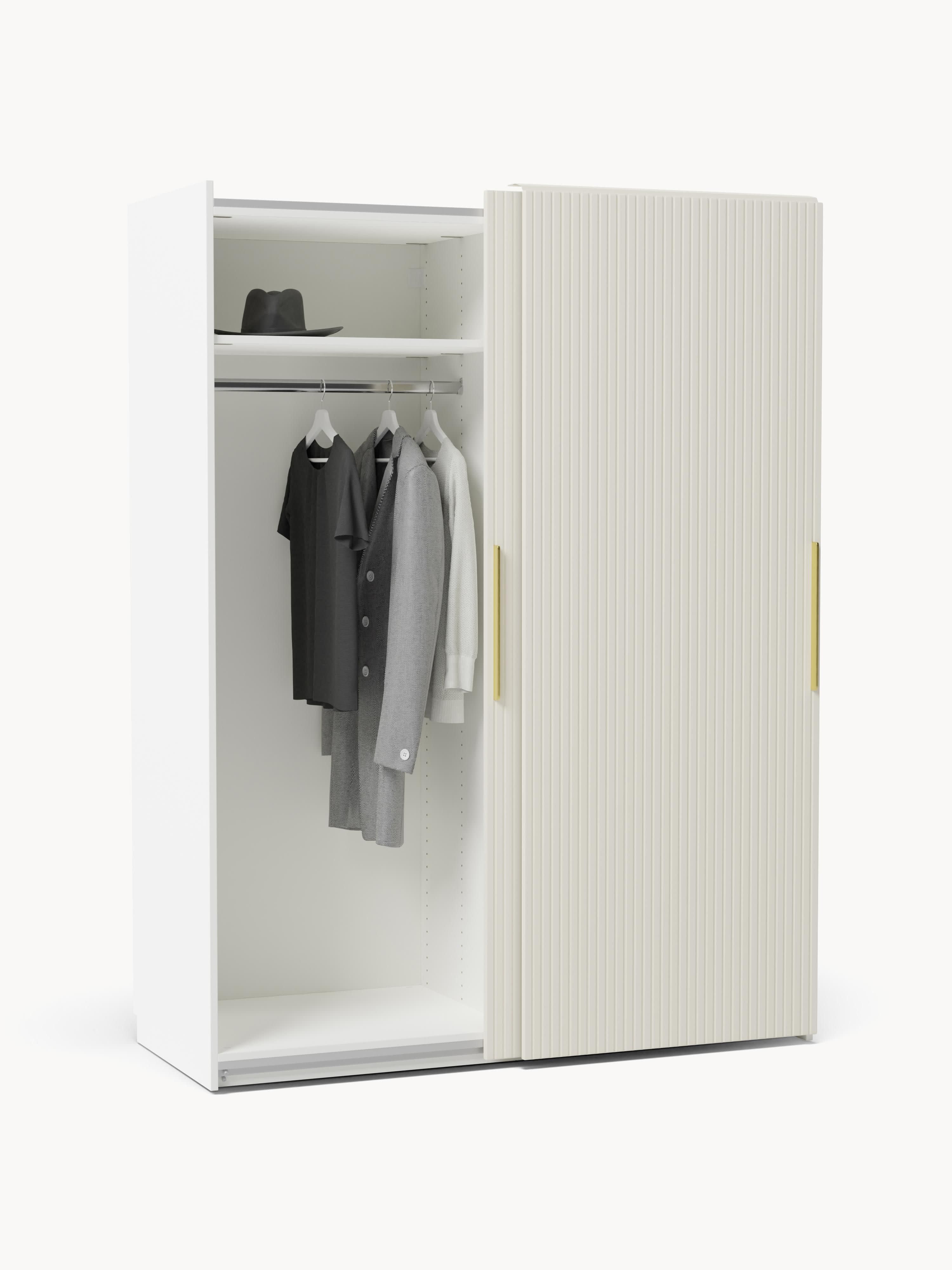 Simone Modular Sliding Door Wardrobe, 150 cm Wide, in various sizes