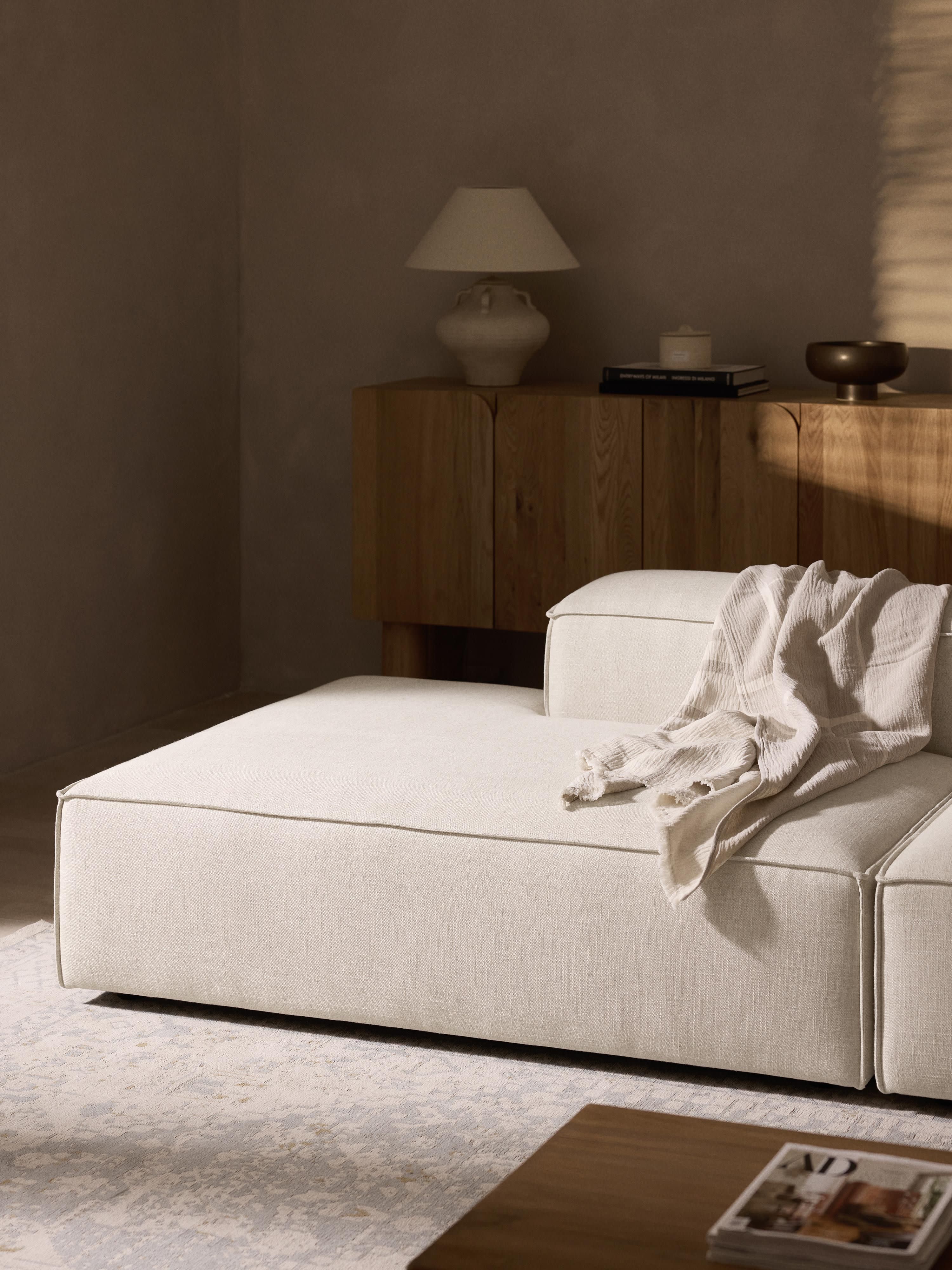 Lennon Linen Blend Chaise Module