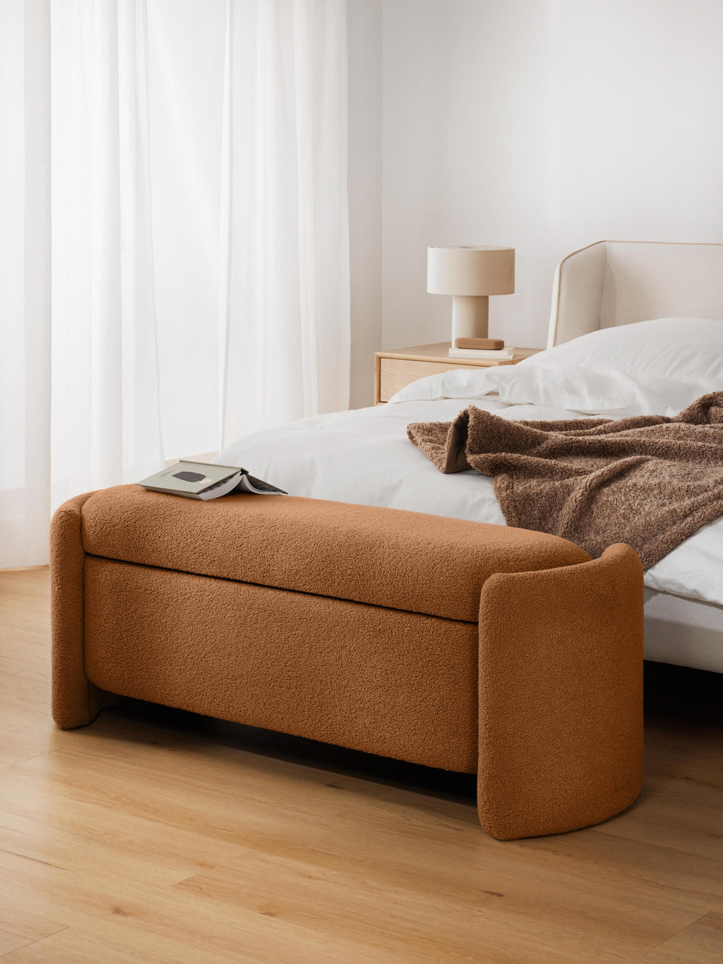 Teddy Upholstered Bench Benji with Storage Space