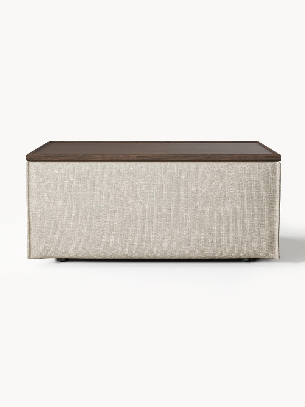 Lennon Linen Blend Ottoman with Storage