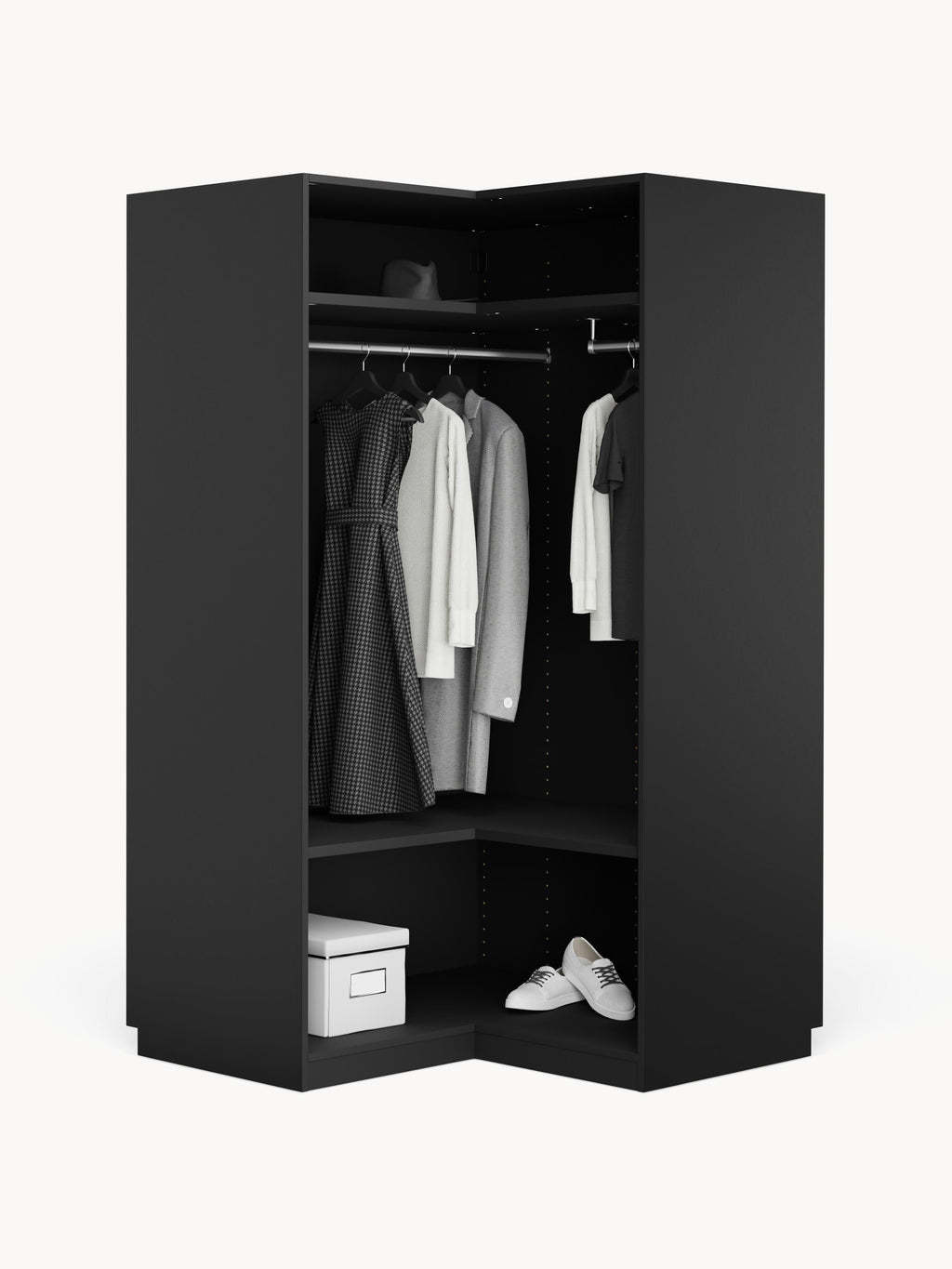 Leon Modular Corner Wardrobe, 115 cm Wide, in various sizes