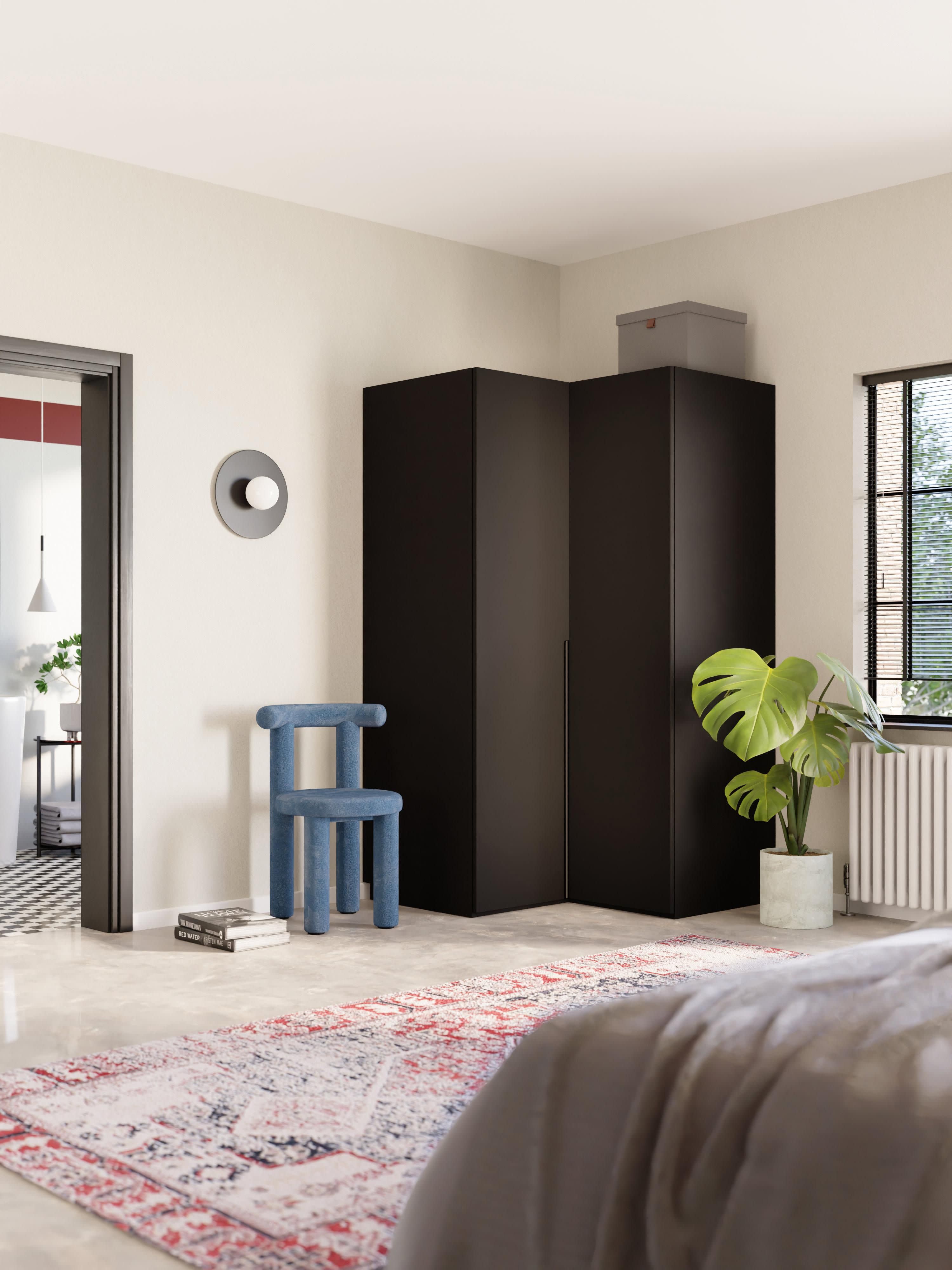 Leon Modular Corner Wardrobe, 115 cm Wide, in various sizes